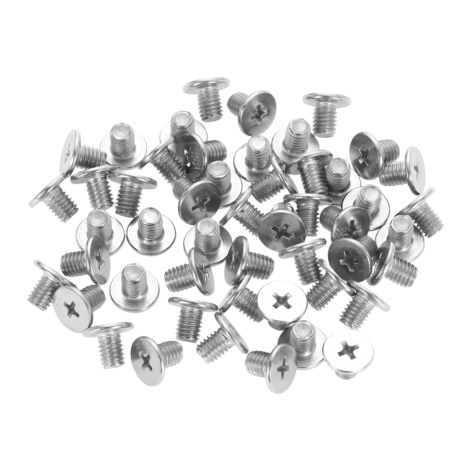 Uxcell M6-1 x 8mm 100Pcs Metal Flat Round Head Screws Phillips Drive Machine Bolt