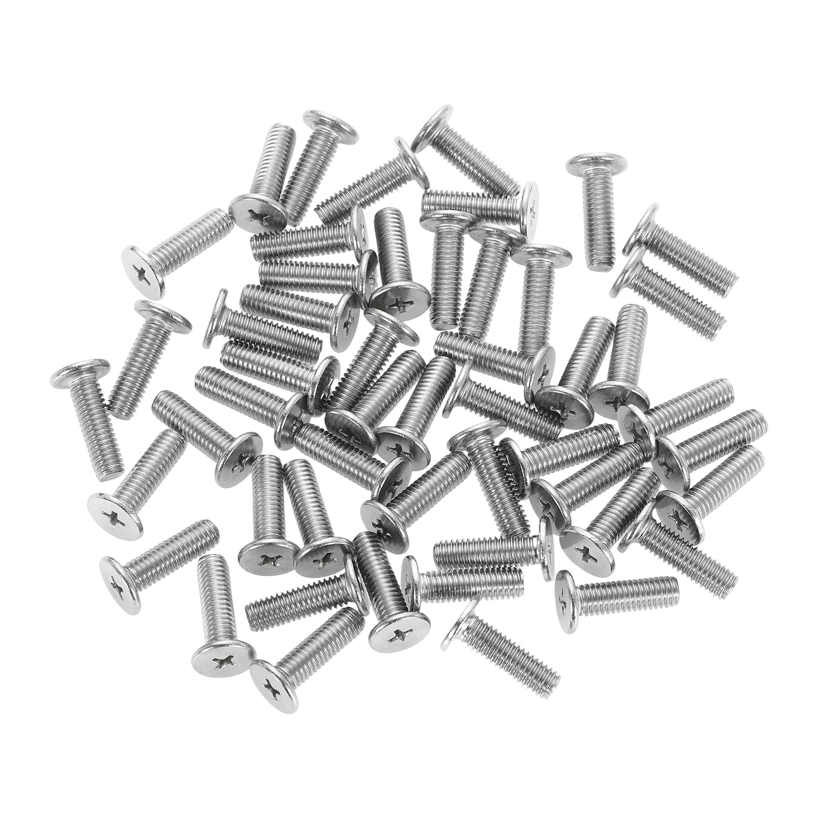 Uxcell M6-1 x 20mm 100Pcs Metal Flat Round Head Screws Phillips Drive Machine Bolt