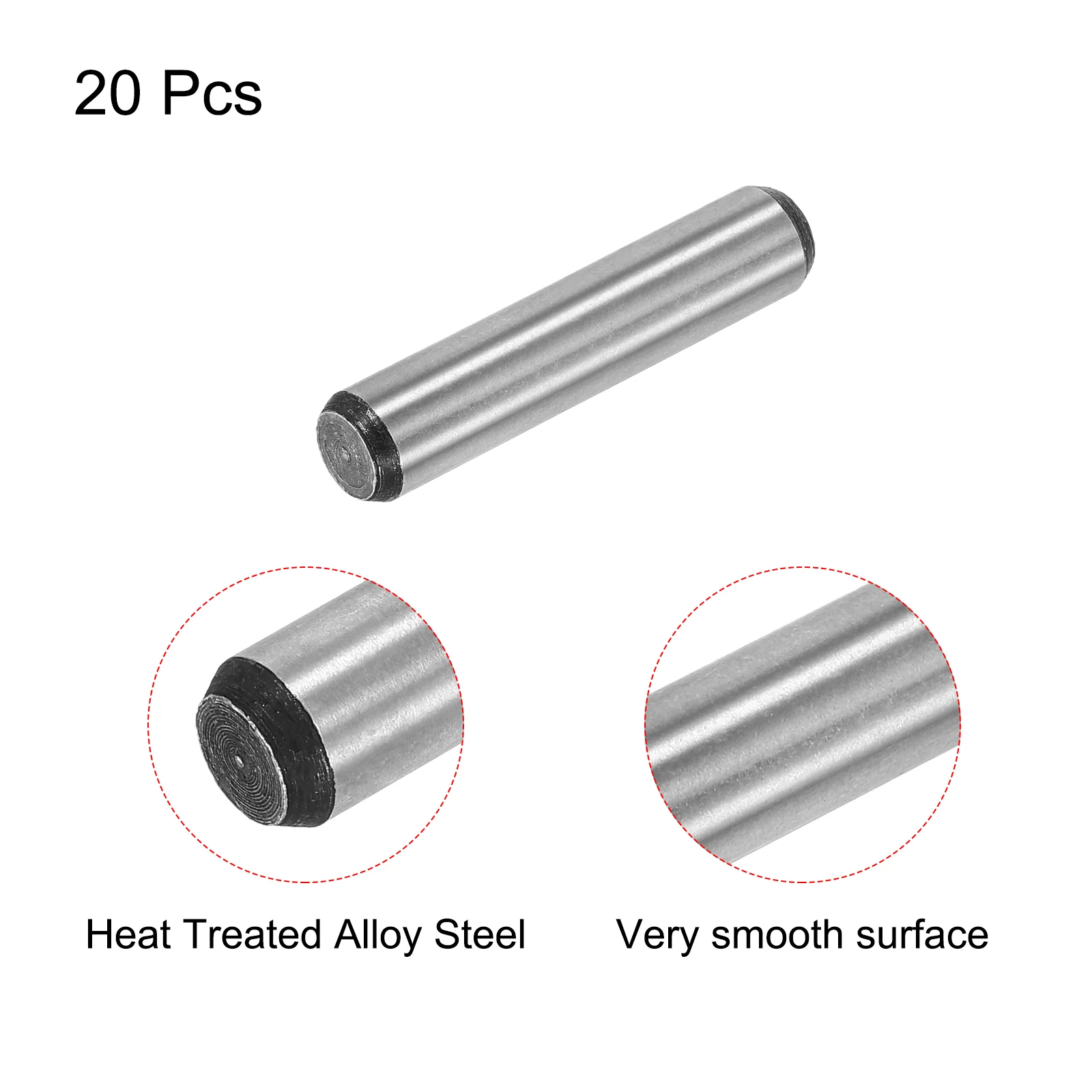Uxcell 5/16-Inch x 1-1/2-Inch Dowel Pins, Heat Treated Alloy Steel Bright Finish 20pcs - Image 3