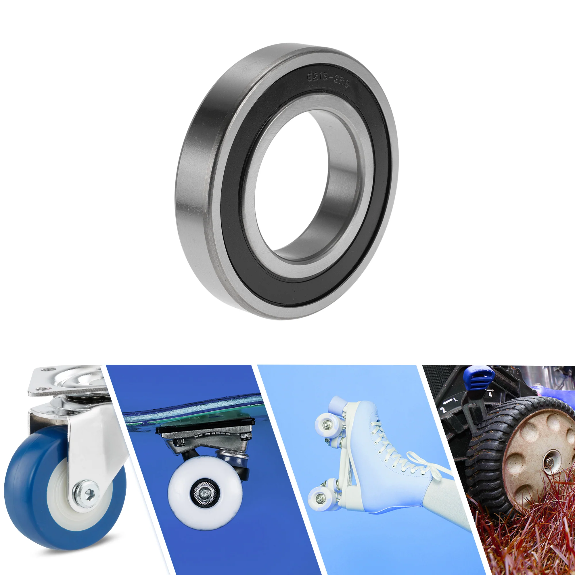 6213VV Deep Groove Ball Bearings 65x120x23mm 1 Pcs Silver Tone - Image 2