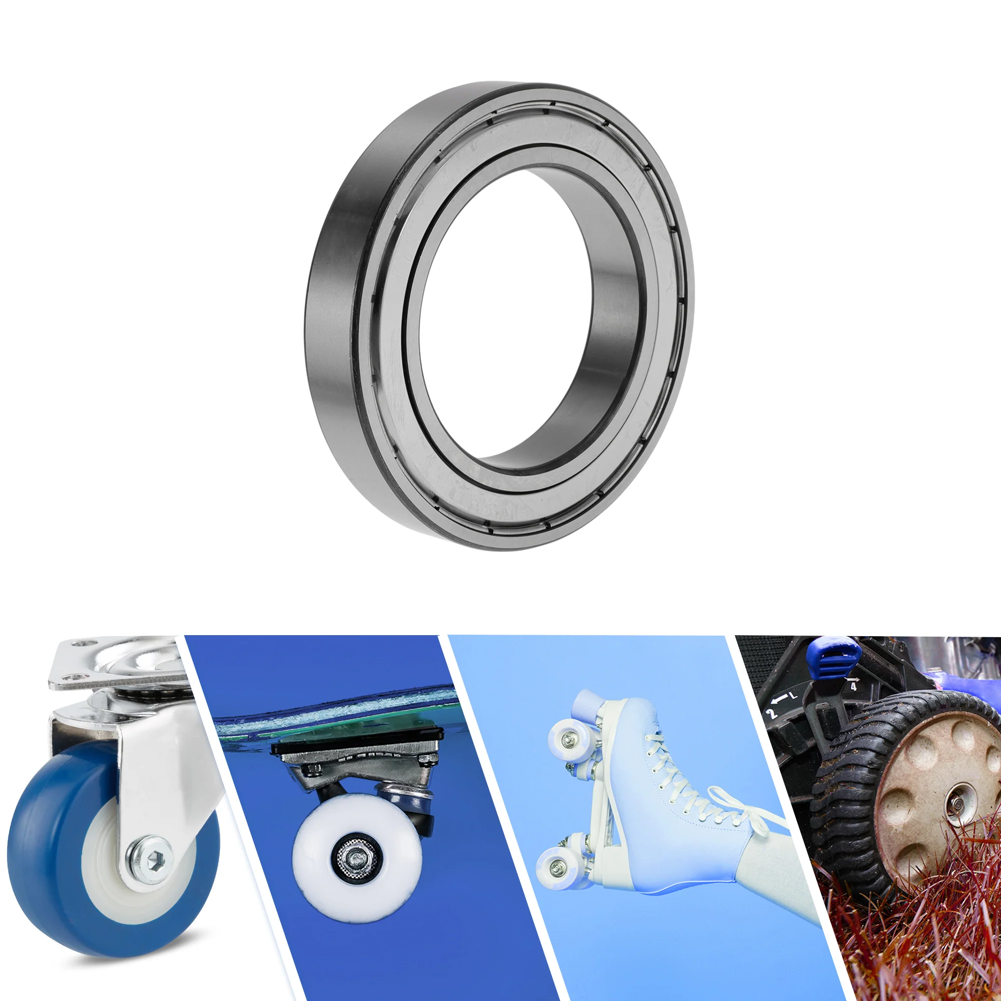 6016ZZ Deep Groove Ball Bearings 80x125x22mm 1 Pcs Silver Tone - Image 2