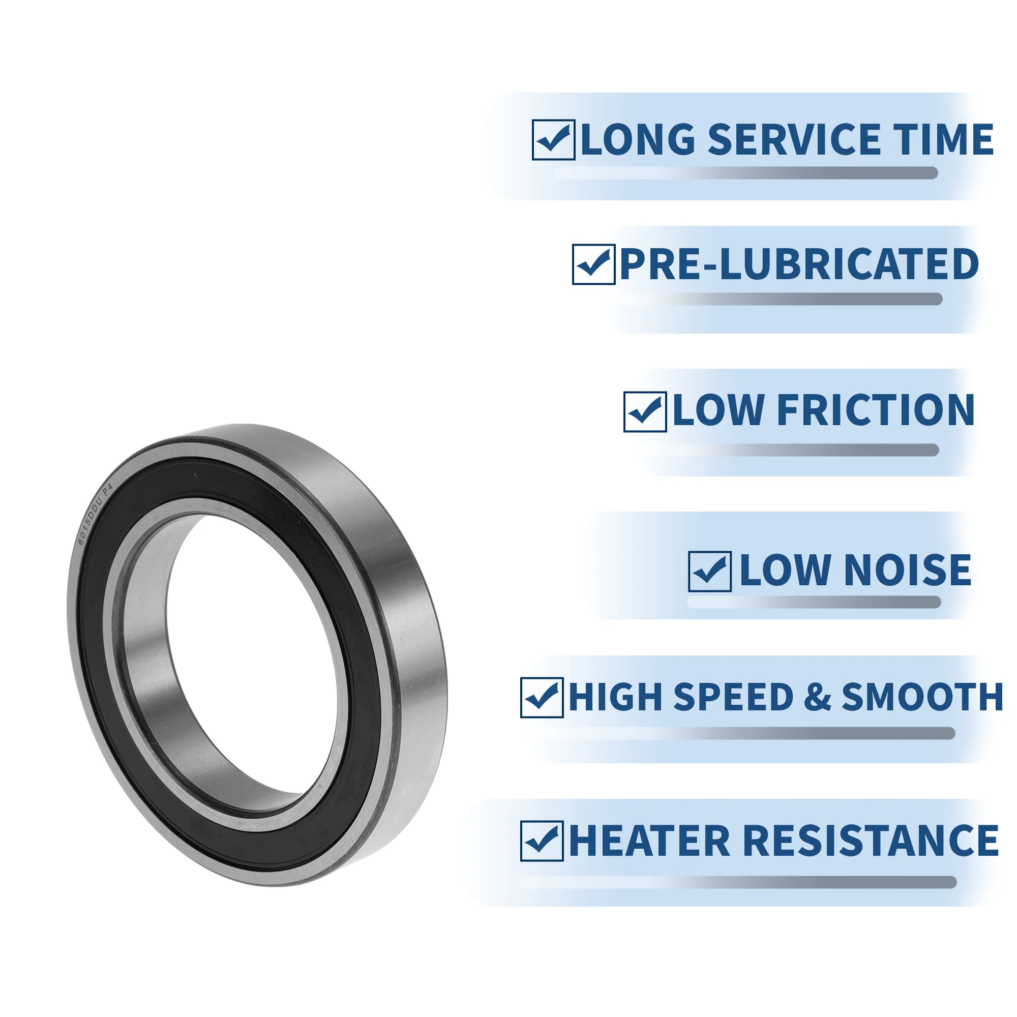 6015DDU Deep Groove Ball Bearings 75x115x20mm 1 Pcs Silver Tone - Image 5