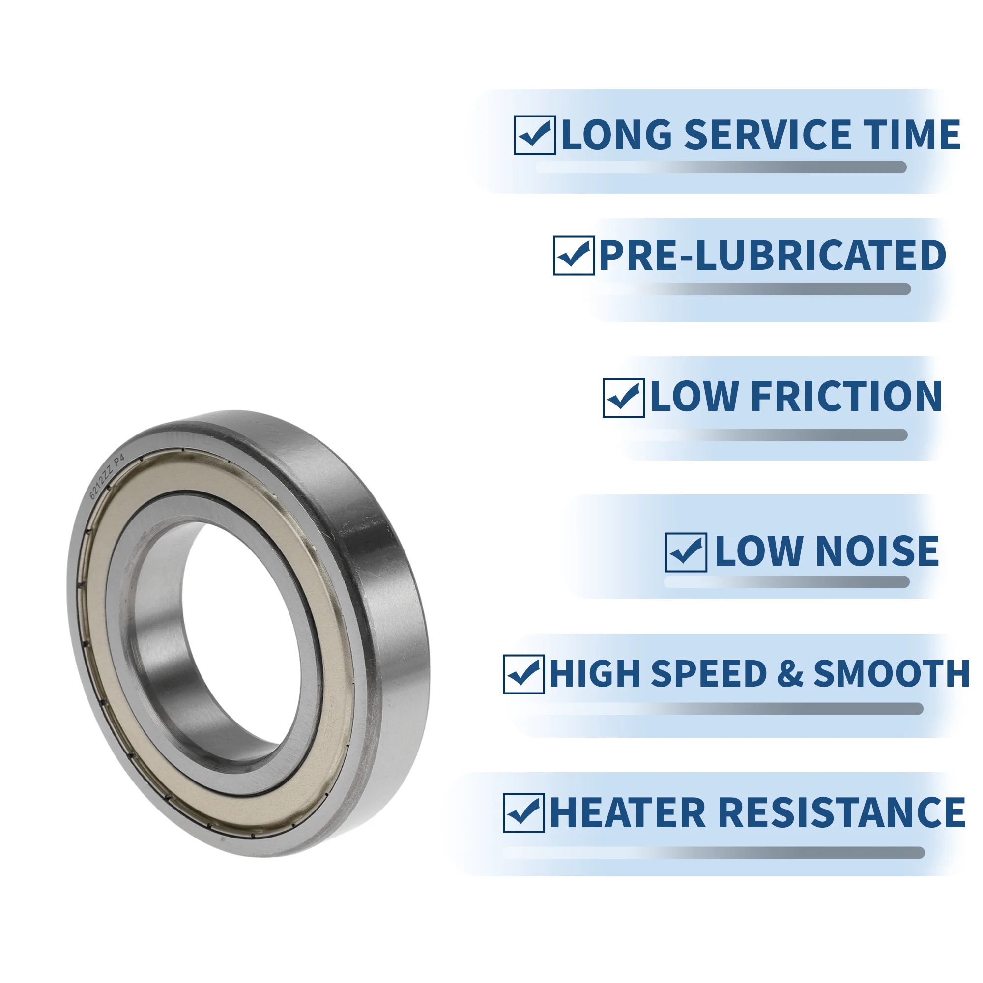 6212ZZ Deep Groove Ball Bearings 60x110x22mm 1 Pcs Silver Tone - Image 5