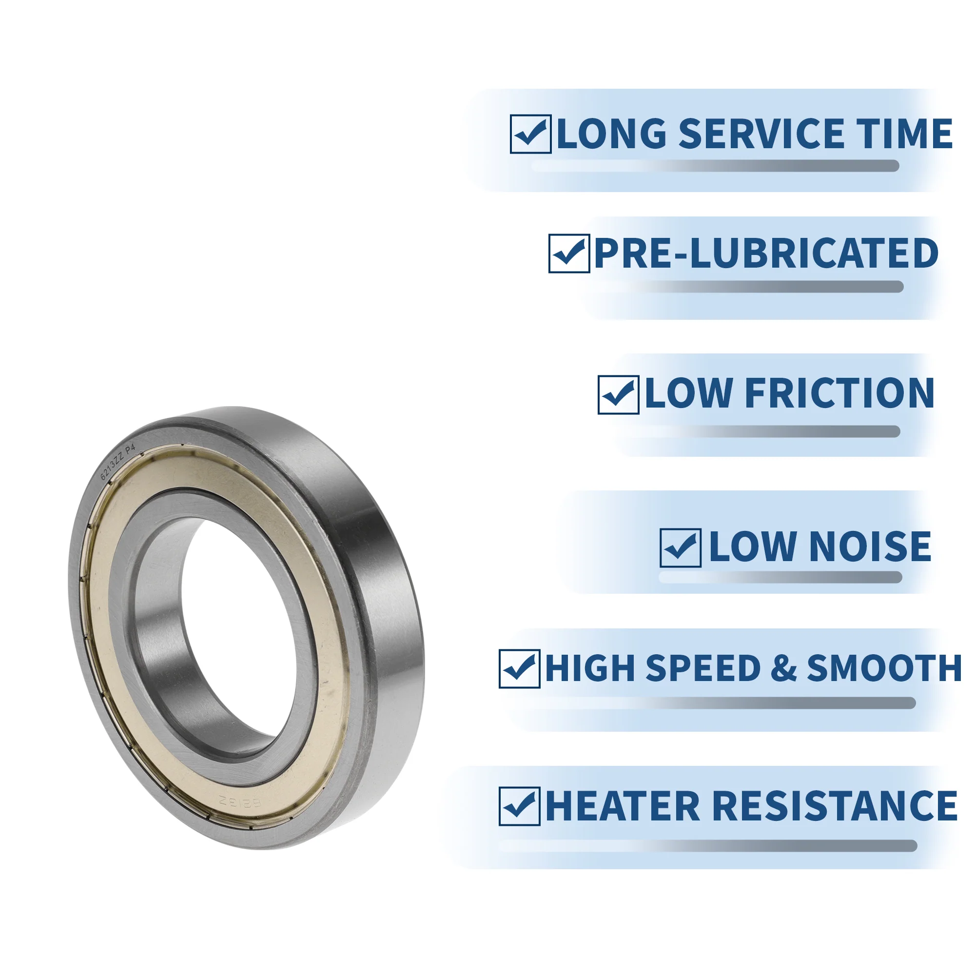 6213ZZ Deep Groove Ball Bearings 65x120x23mm 1 Pcs Silver Tone - Image 5