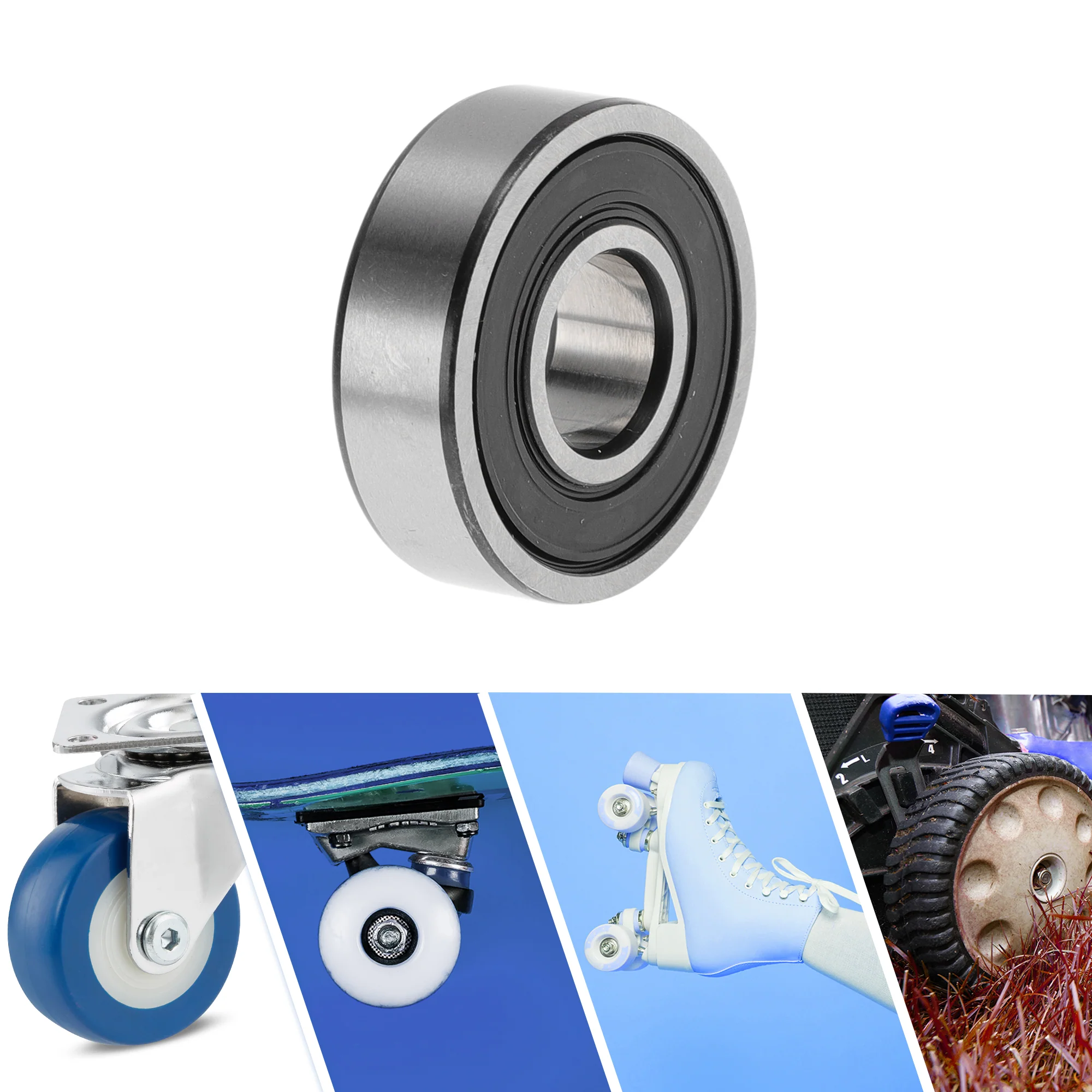 6000VV Deep Groove Ball Bearings 10x26x8mm 1 Pcs Silver Tone - Image 2