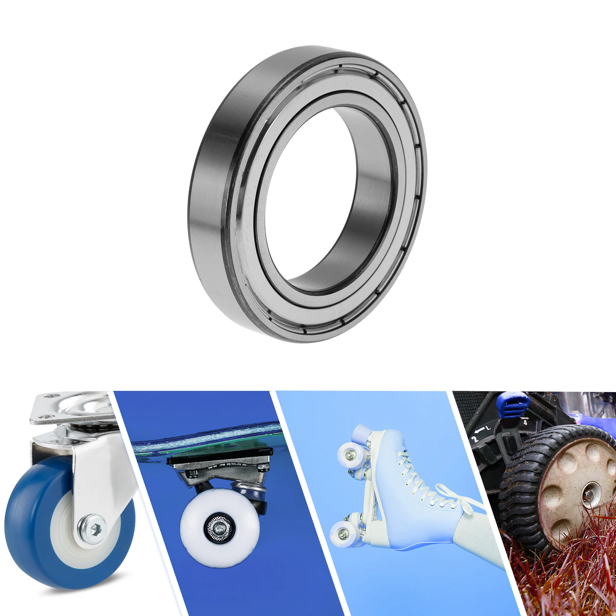6010ZZ Deep Groove Ball Bearings 50x80x16mm 1 Pcs Silver Tone - Image 2