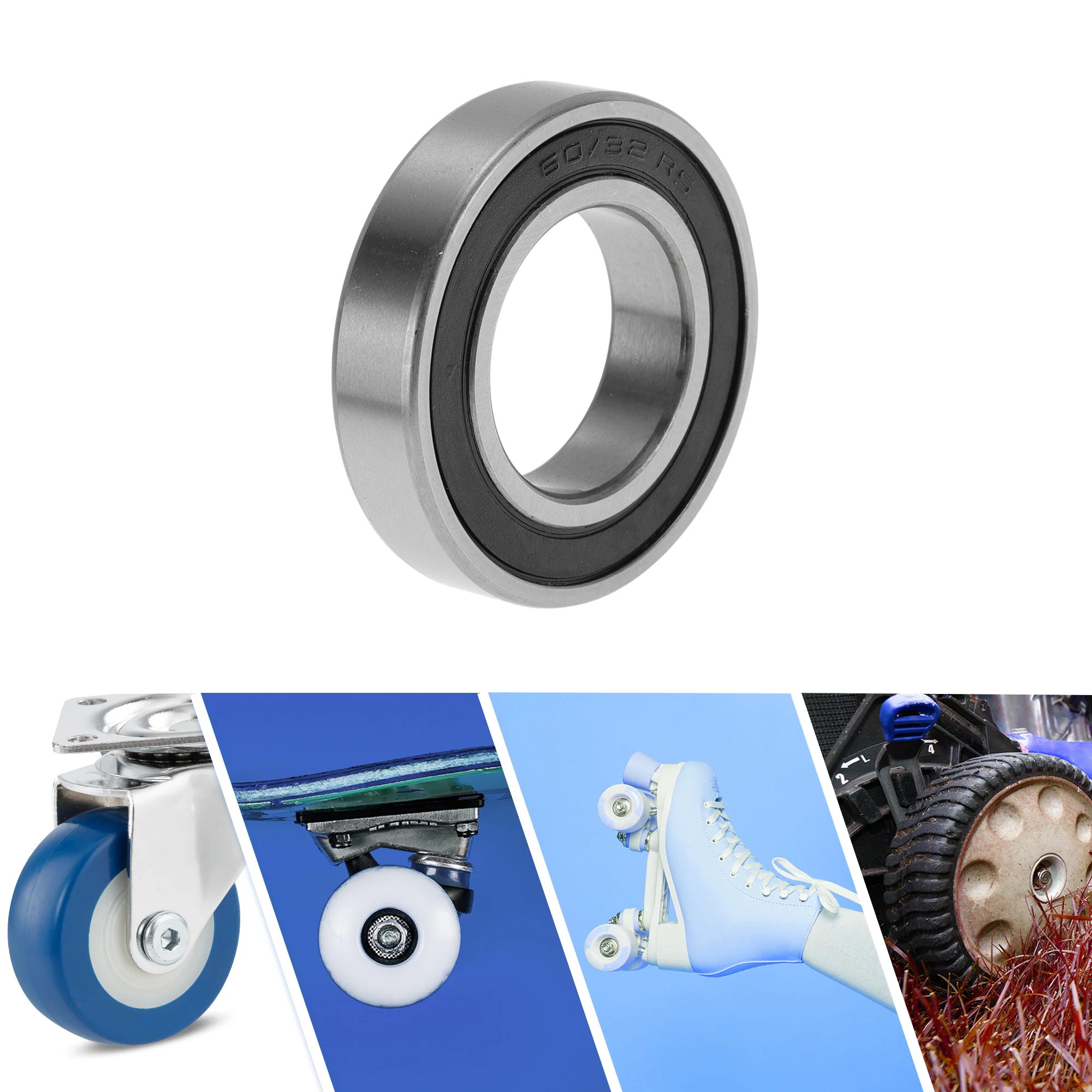 60/32VV Deep Groove Ball Bearings 32x58x13mm 1 Pcs Silver Tone - Image 2