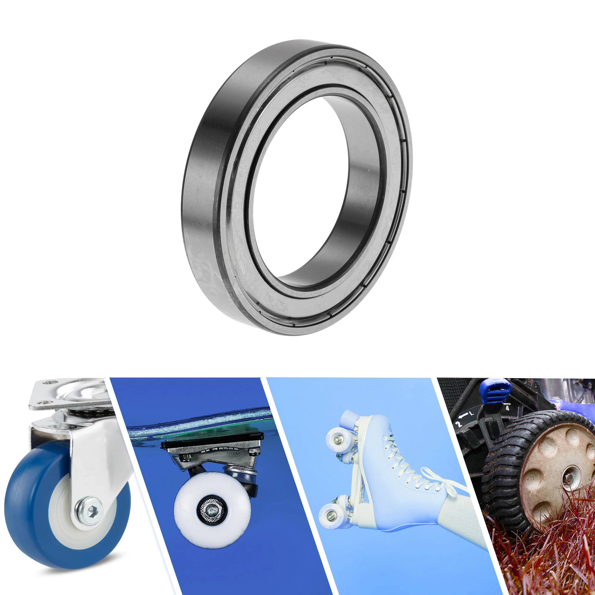 6013ZZ Deep Groove Ball Bearings 65x100x18mm 1 Pcs Silver Tone - Image 2