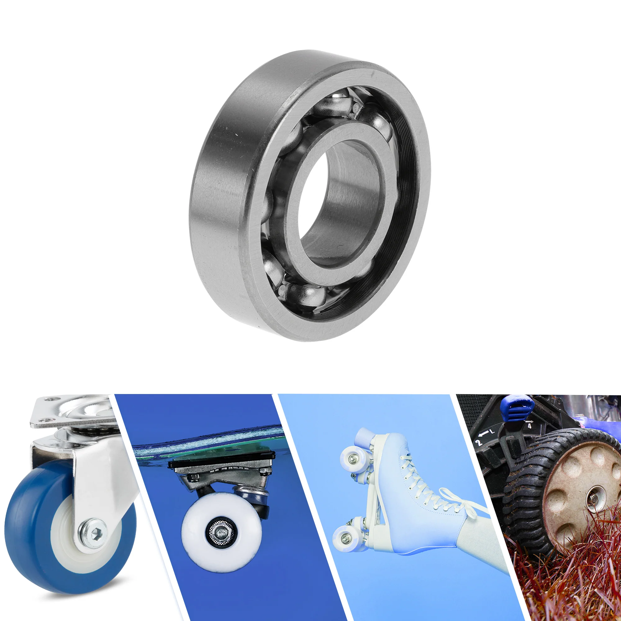 62/22 Deep Groove Ball Bearings 22x50x14mm 1 Pcs Silver Tone - Image 2