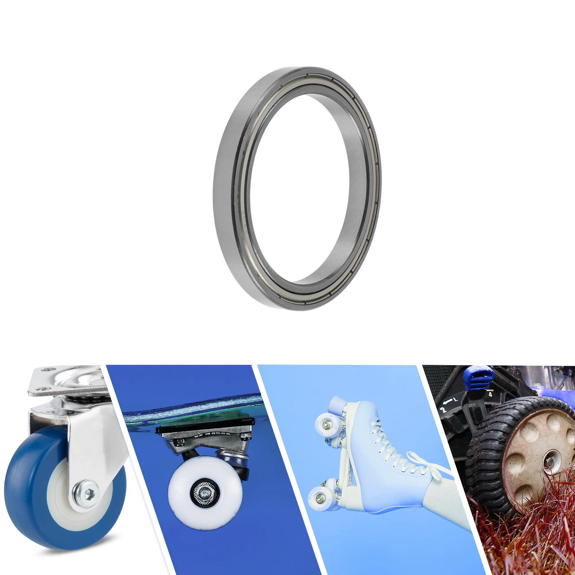 6814ZZ Deep Groove Ball Bearings 70x90x10mm Silver Tone - Image 2