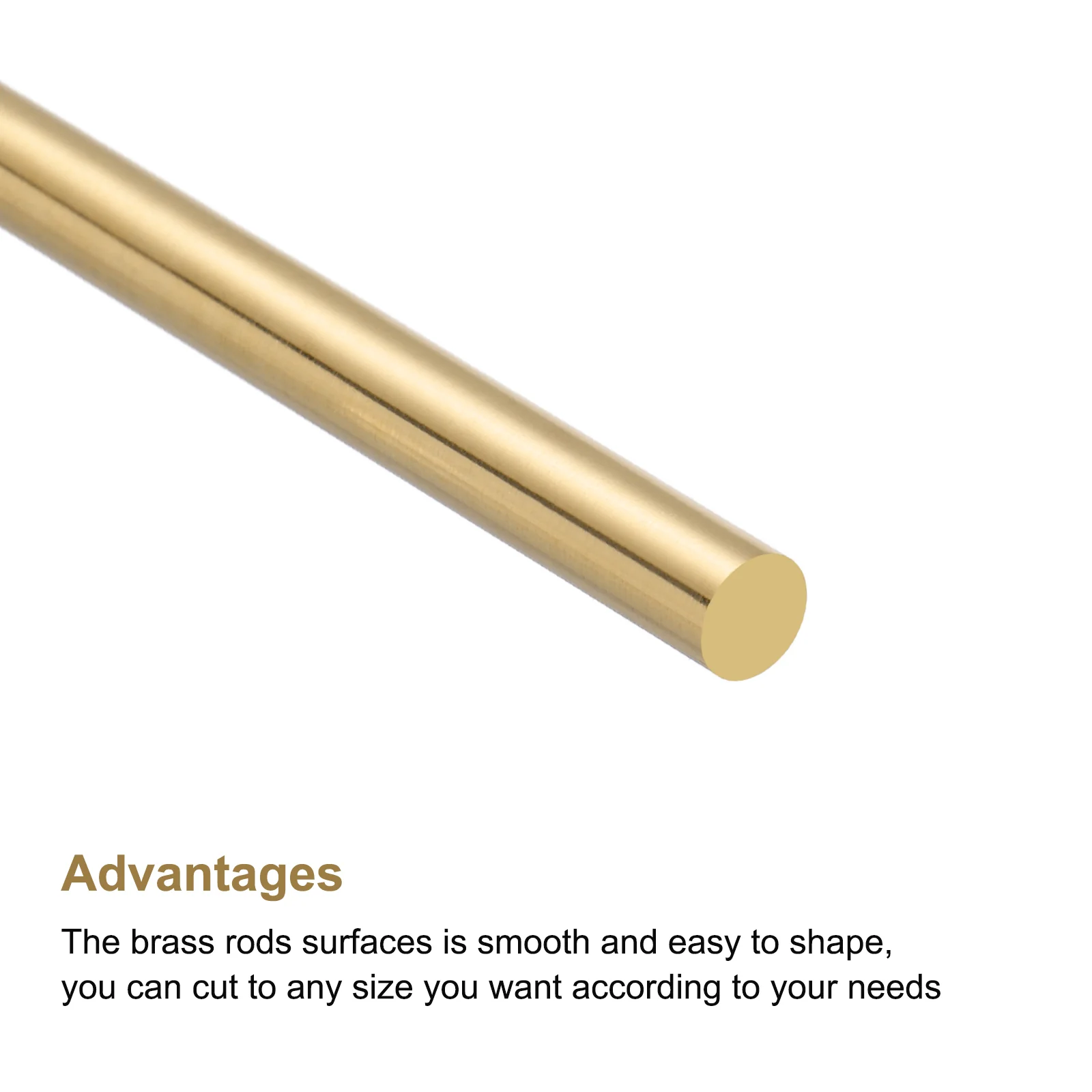 3mm Diameter 100mm Length Brass Solid Round Rod for DIY Craft 12Pcs - Image 3