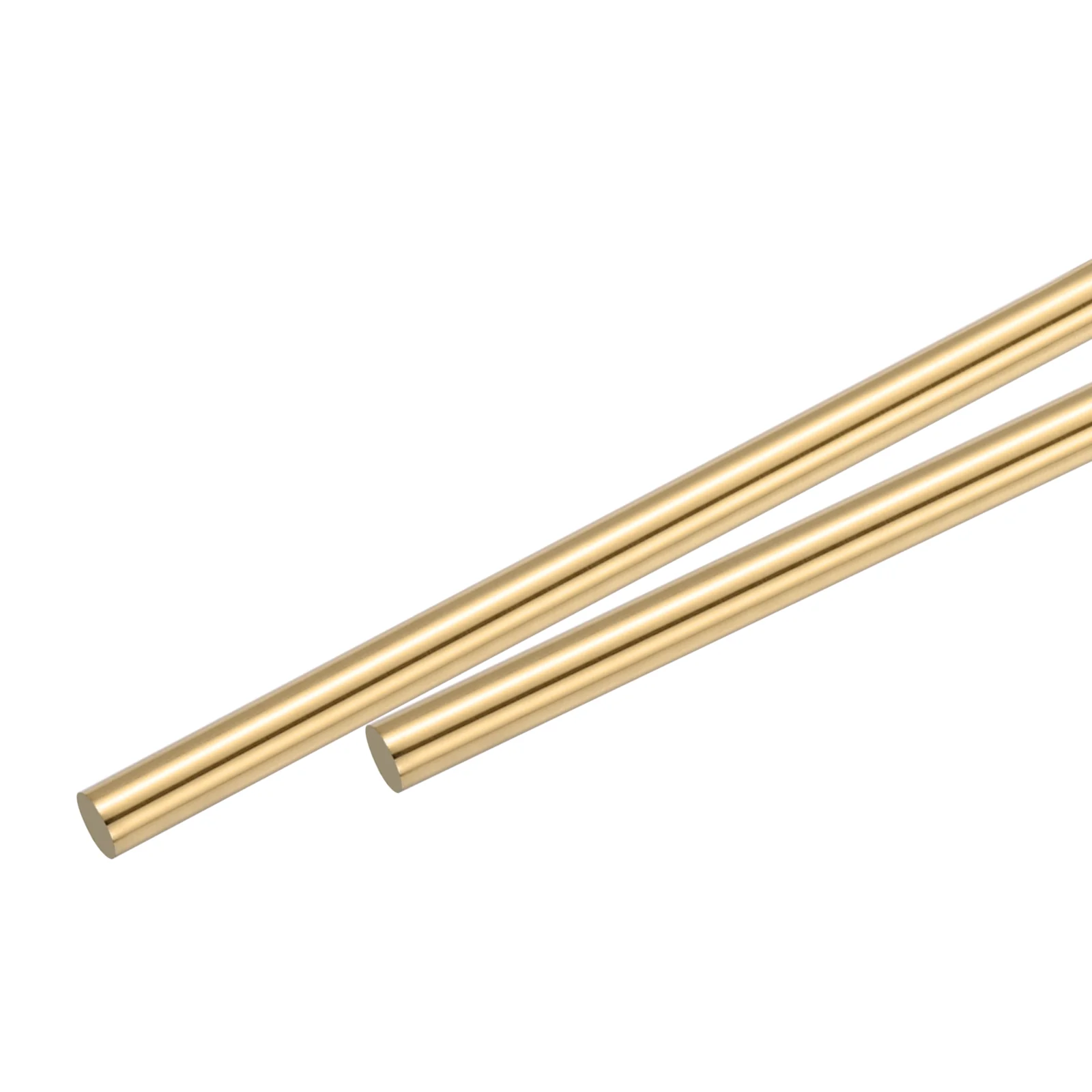 6.5mm Diameter 200mm Length Brass Solid Round Rod for DIY Craft 2Pcs