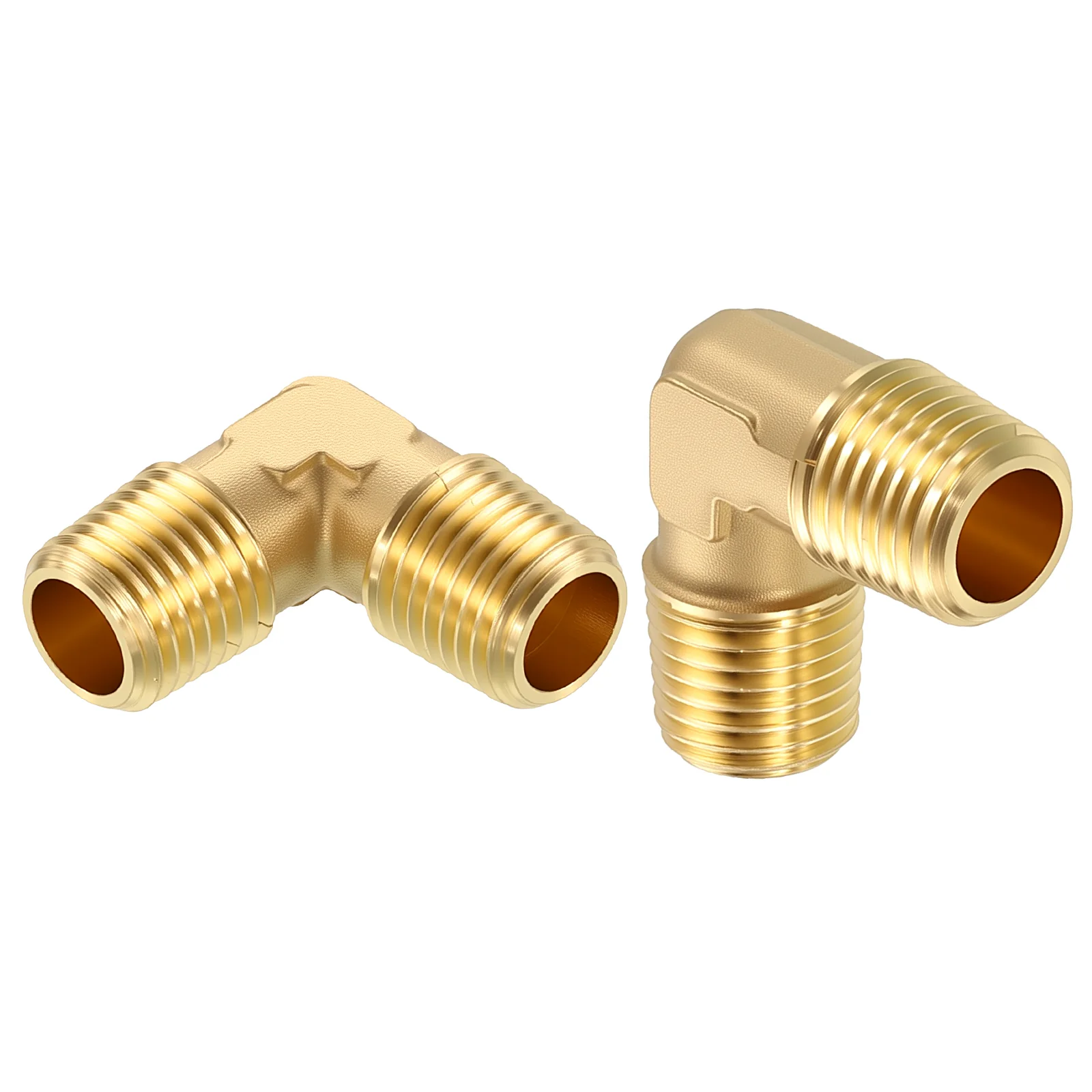 2 Pack Brass Pipe Fittings, 1/2" NPT Male to 1/2" NPT Male Reducer