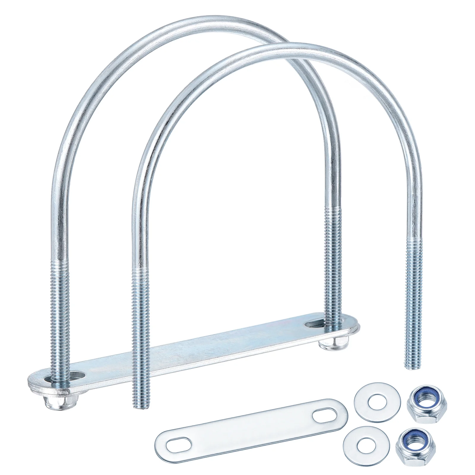 U Bolts Round Kit - U-Bolt Kit with Nuts, Washers, Frame Plate - Good for Pipe, Trailer, Automotive, Leaf Spring - Image 109