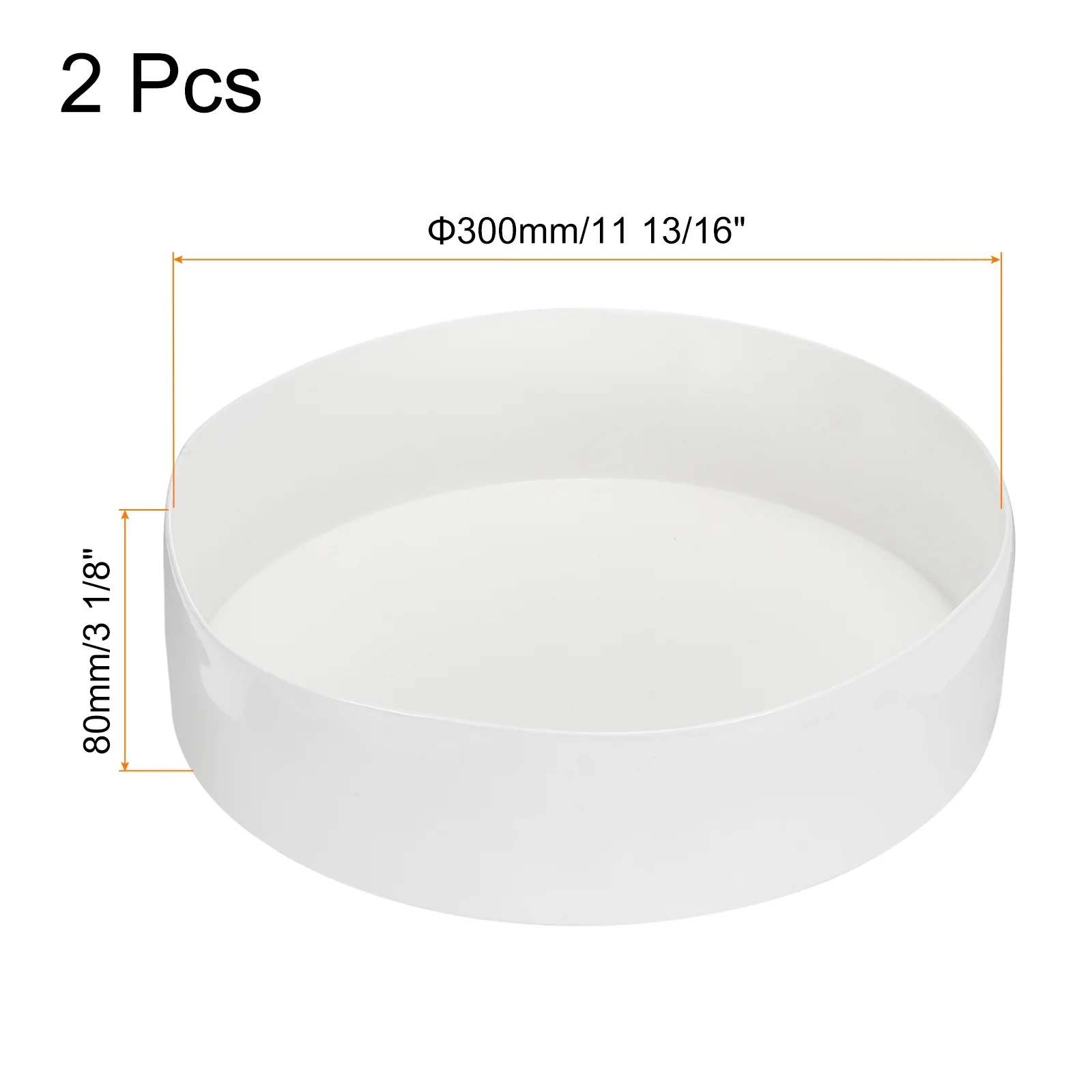 Uxcell 2pcs Rubber End Caps 300mm(11 13/16") ID Bolt Cap Screw Thread Protectors White - Image 2