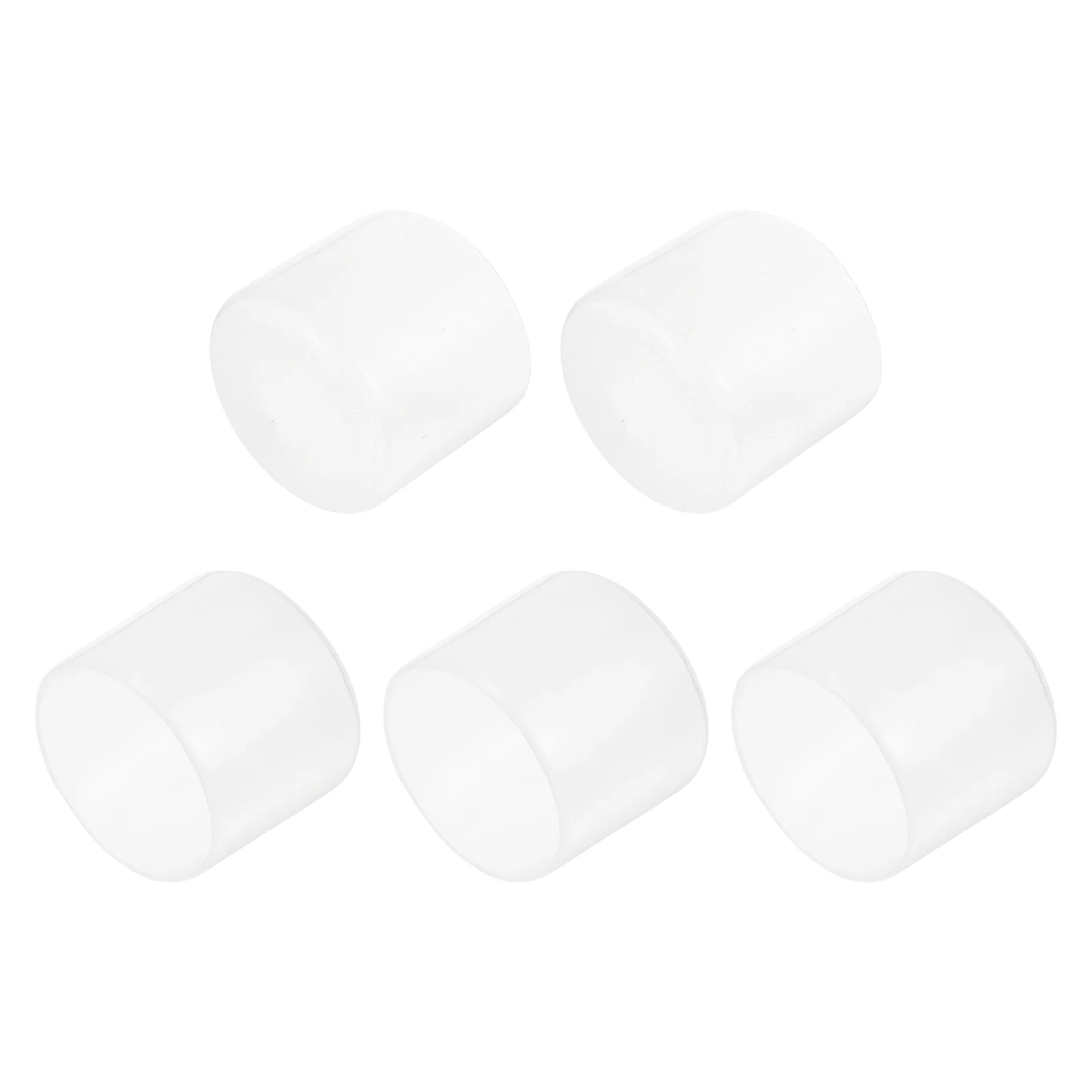Uxcell 5pcs Rubber End Caps 34mm PVC Tube Bolt Cap Cover Screw Thread Protectors Clear