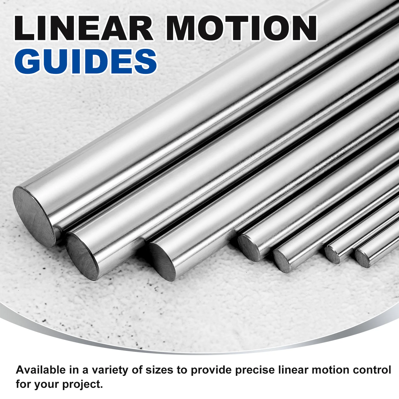 Linear Motion Rods, 2Pcs 16mm x 200mm(0.63"x7.87") Linear Rail Rod Shaft Guide - Image 4