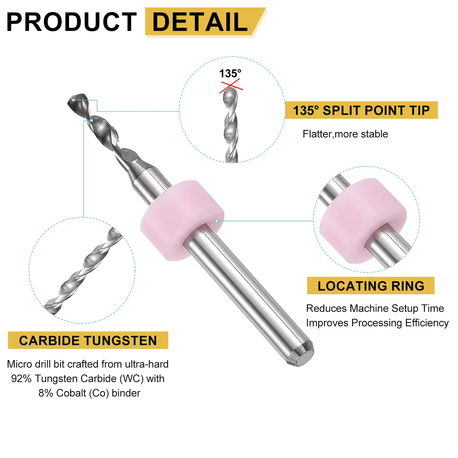 2.05mm Micro Drill Bits 3.175mm Shank Carbide for Print Circuit Board 20pcs - Image 4