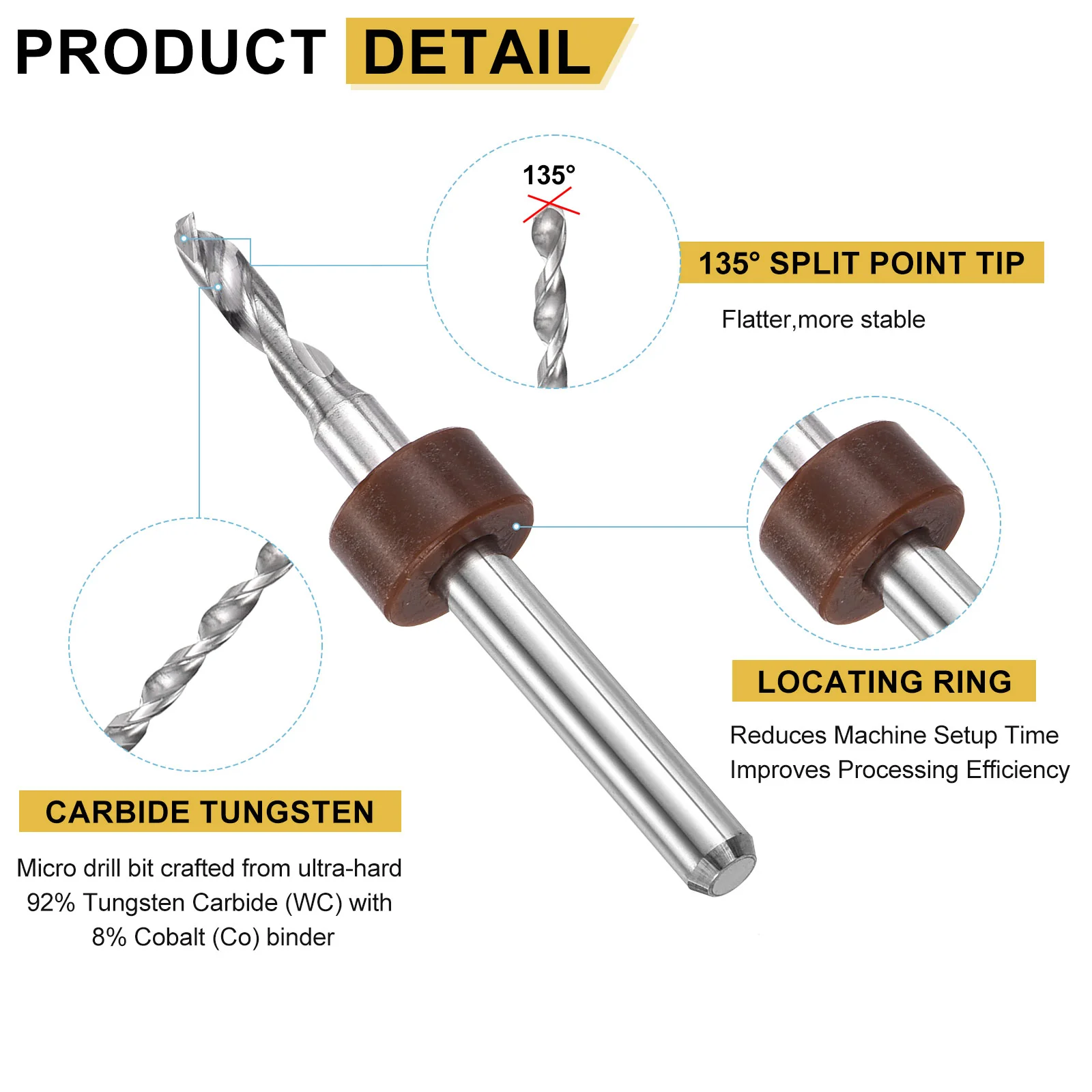 2.35mm Micro Drill Bits 3.175mm Shank Carbide for Print Circuit Board 10pcs - Image 4