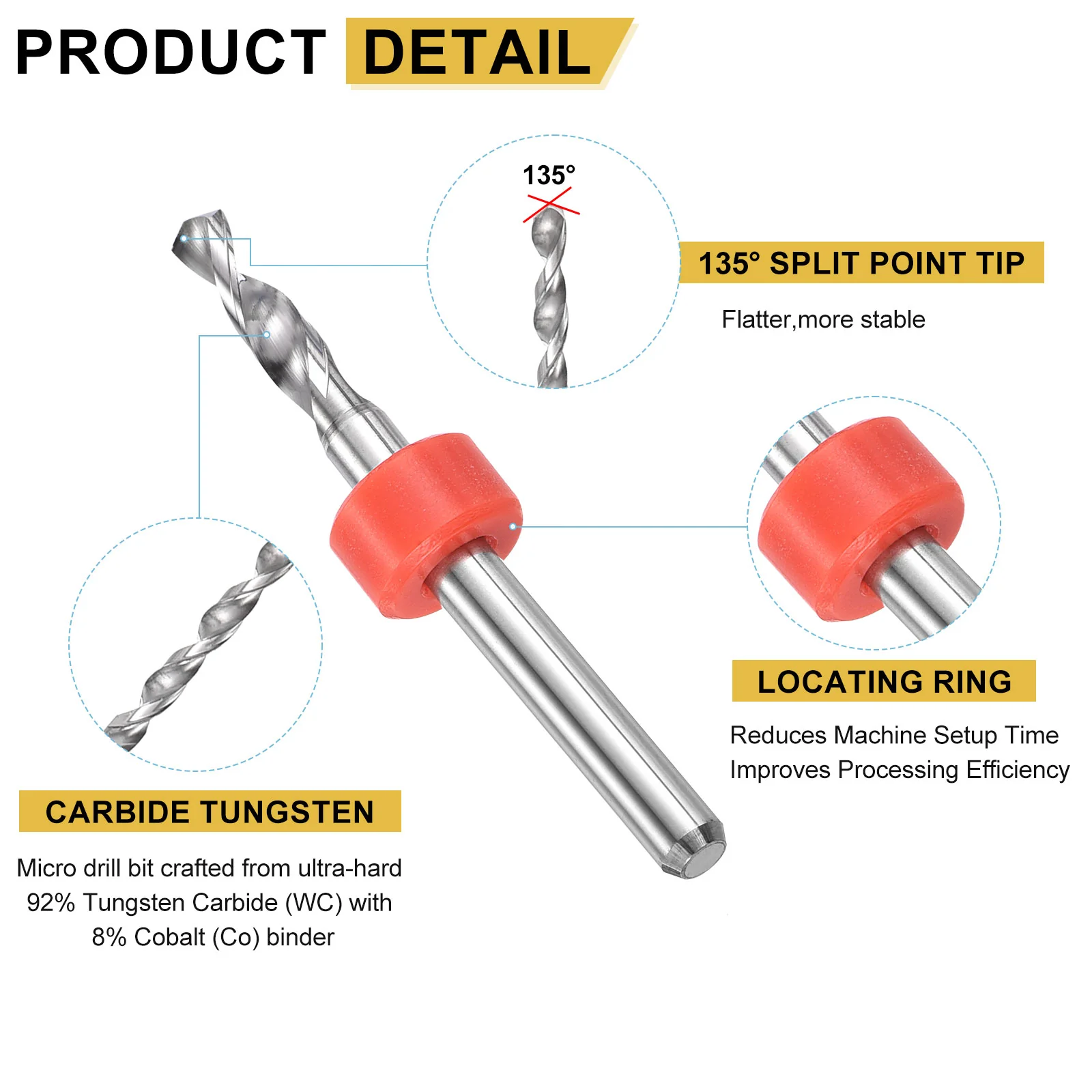 2.85mm Micro Drill Bits 3.175mm Shank Carbide for Print Circuit Board 20pcs - Image 4