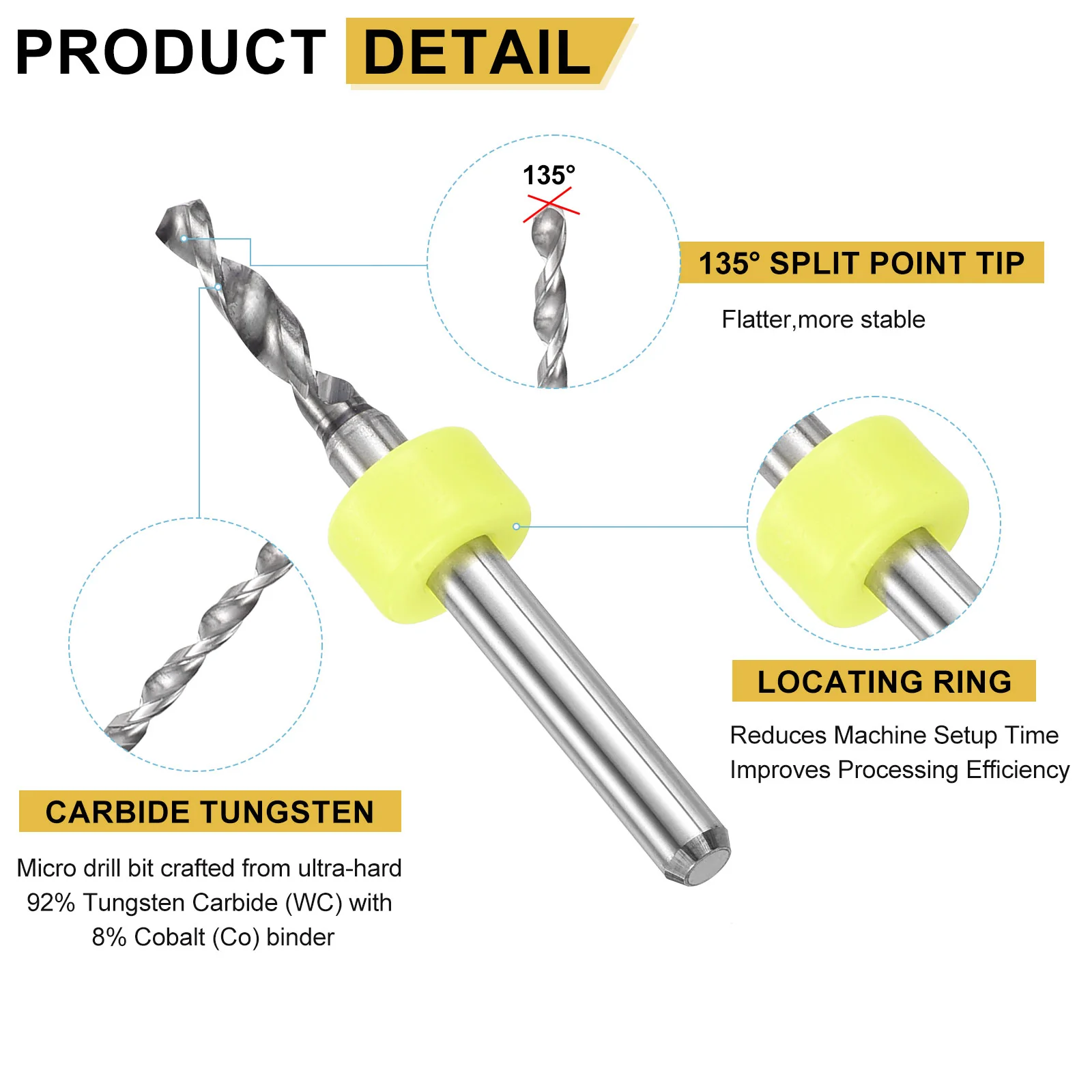 2.4mm Micro Drill Bits 3.175mm Shank Carbide for Print Circuit Board 30pcs - Image 4