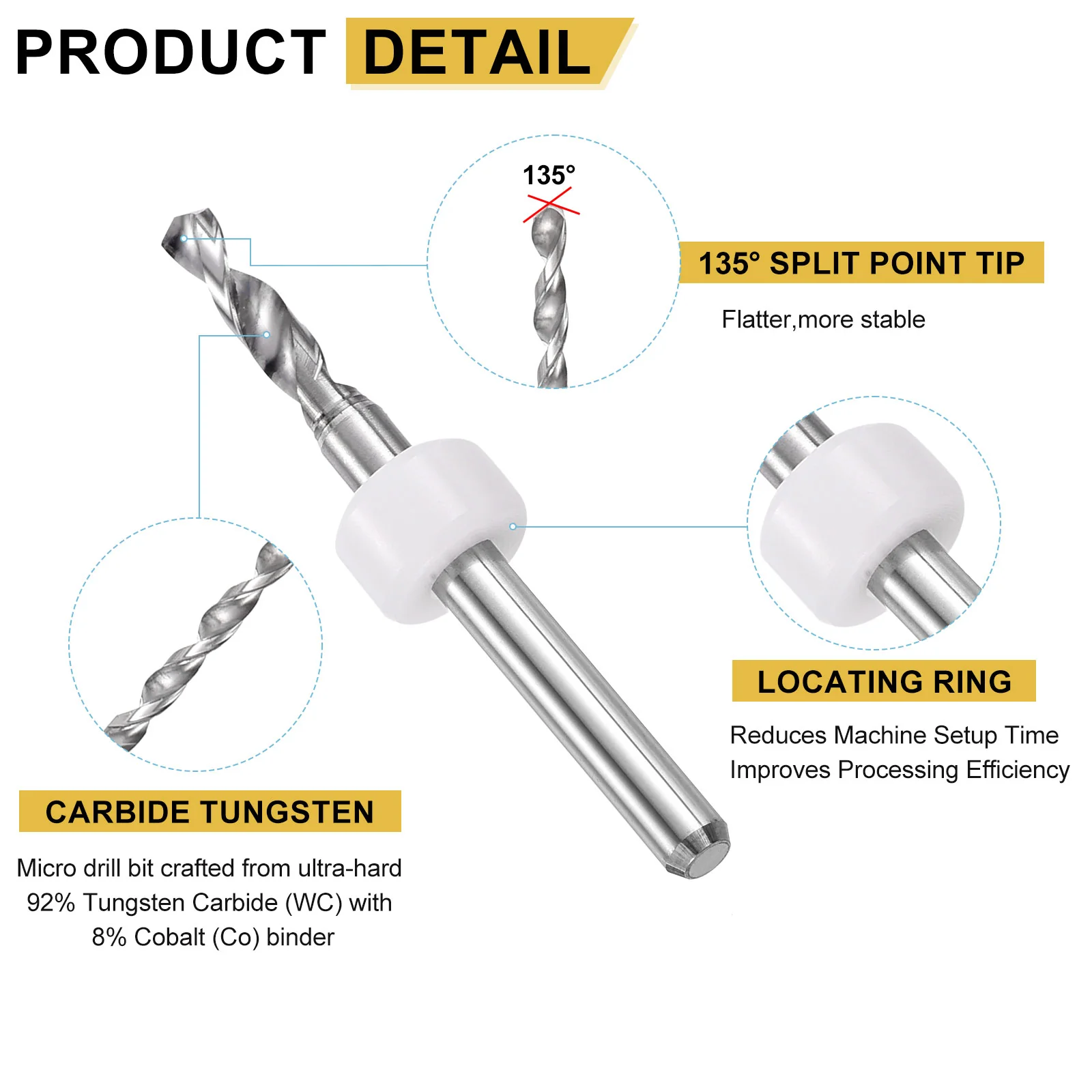 2.6mm Micro Drill Bits 3.175mm Shank Carbide for Print Circuit Board 10pcs - Image 4