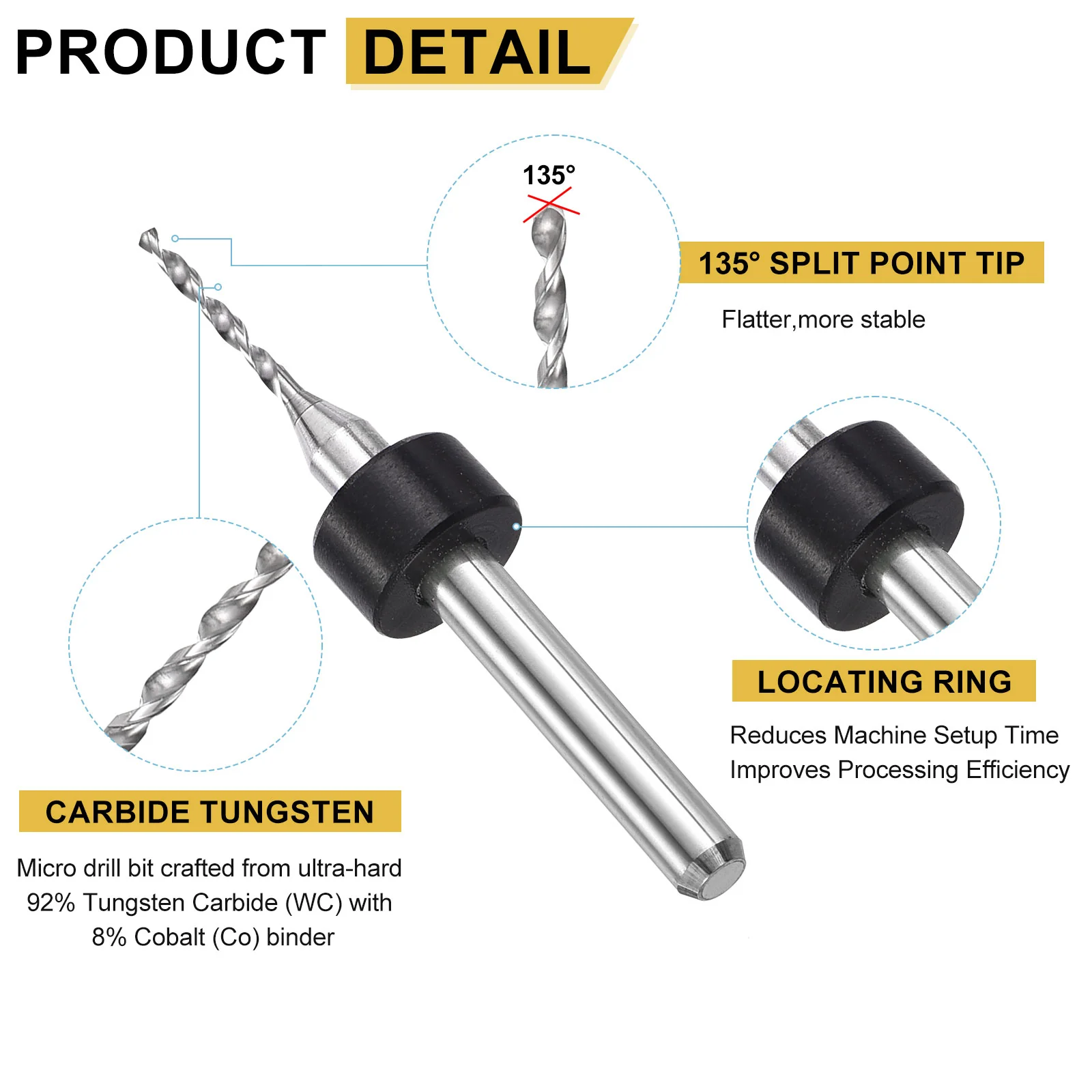 0.15-1mm Micro Drill Bits 3.175mm Shank Carbide for Print Circuit Board 10pcs - Image 22