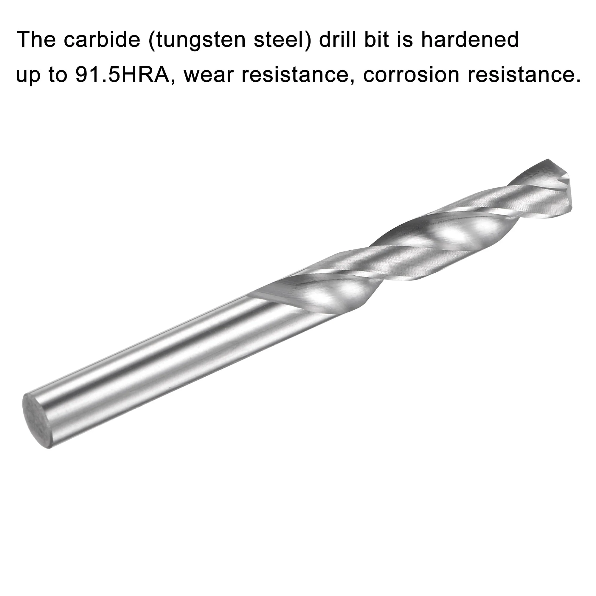 Uxcell 4.7mm Carbide Spiral Flute Straight Shank Twist Drill Bit for Stainless Steel - Image 4