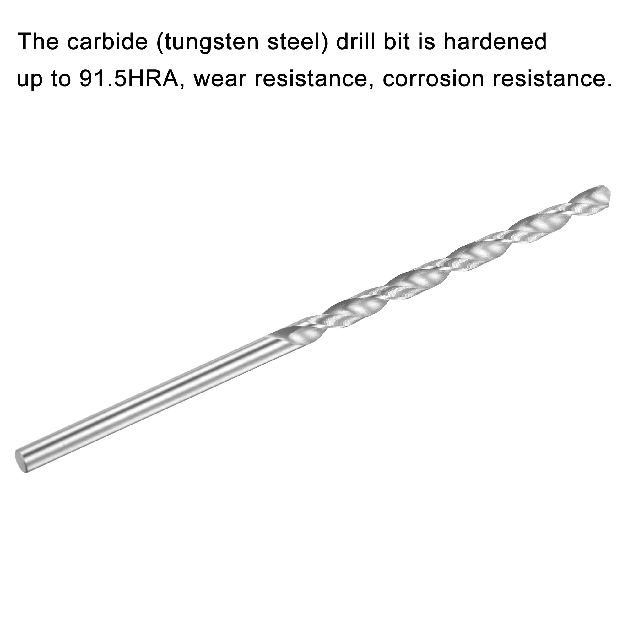 Uxcell 2.4mm Carbide Spiral Flute Straight Shank Twist Drill Bit for Stainless Steel - Image 4