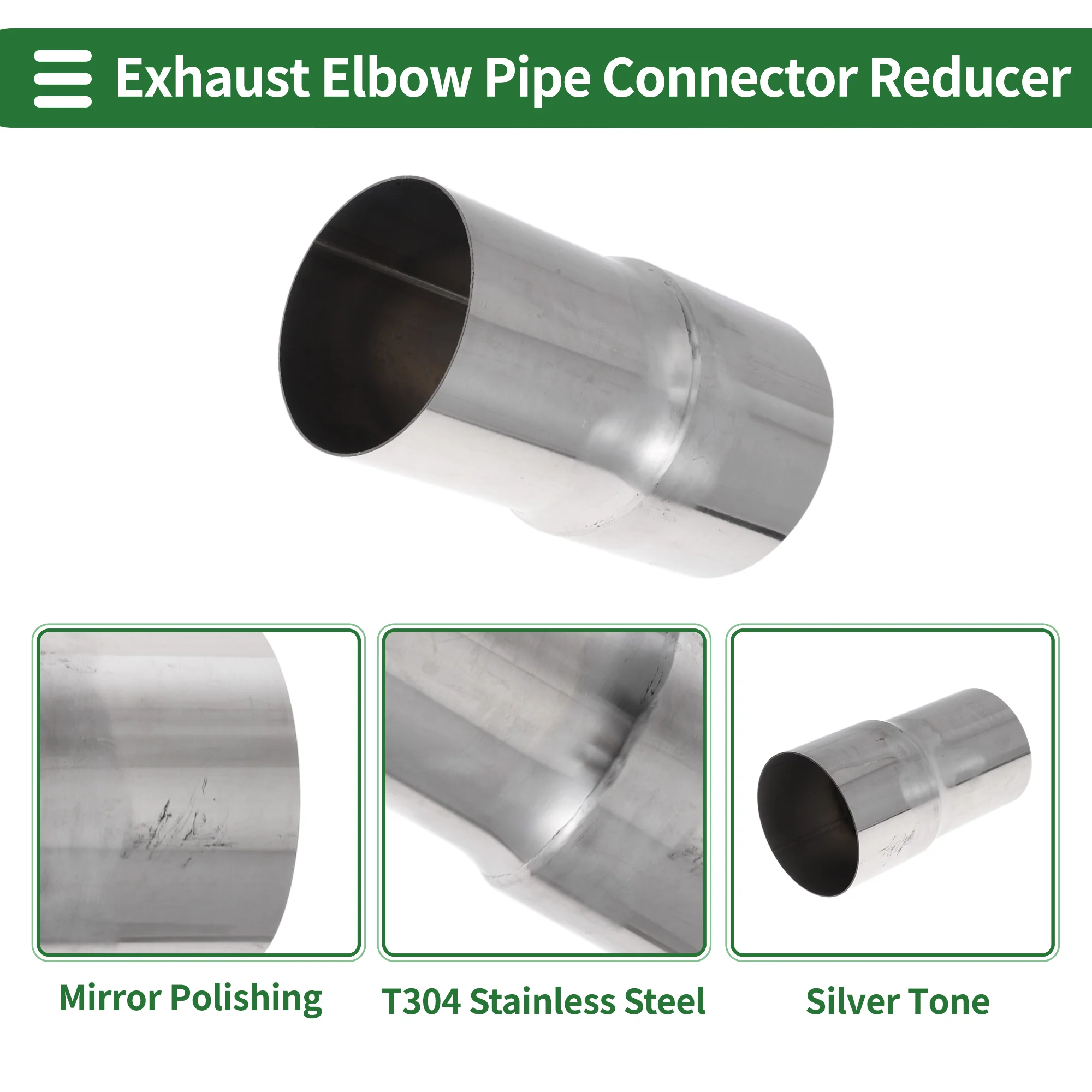 3.15" to 3.5"OD Mandrel Exhaust Bend Elbow Concentric Reducer Pipe Adapter - Image 4