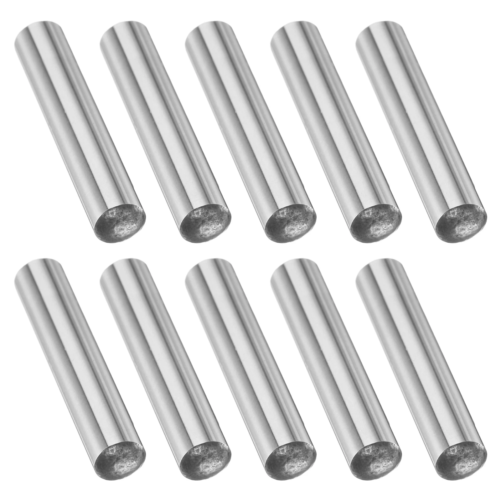 10 Pcs Carbon Steel Dowel Pins, 3/16" x 1" Round Steel Metal Rods, Silver