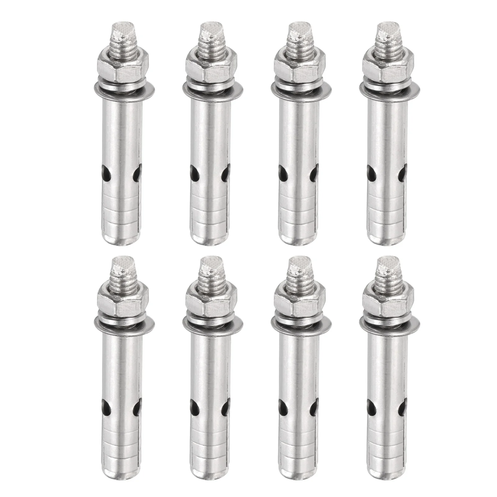 M6x50mm Expansion Bolts, 8 Pcs Stainless Steel External Hex Expansion Screw Bolt