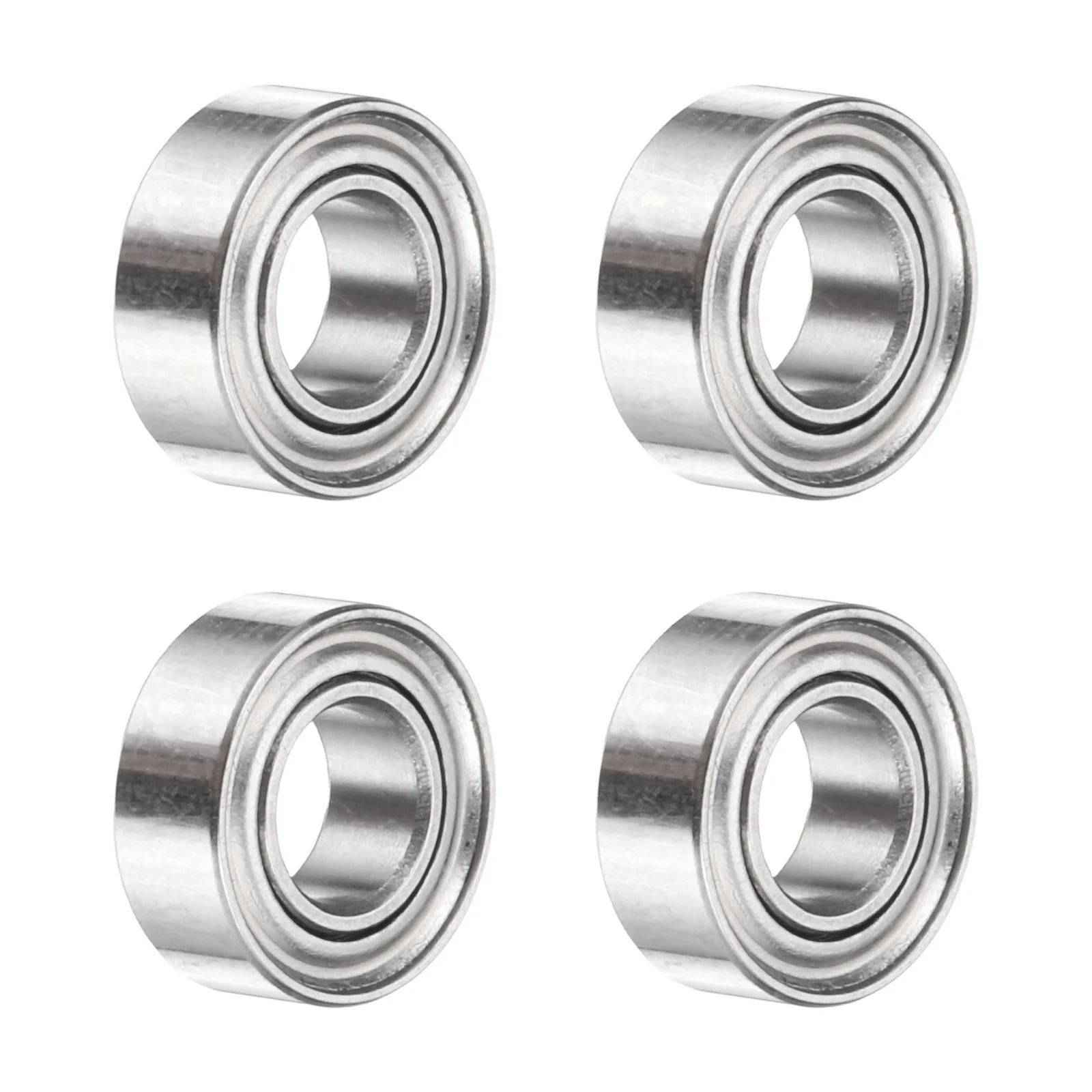 Uxcell 4Pcs SMR84ZZ Deep Groove Ball Bearings, 4x8x3mm 440C Double Sealed Bearing