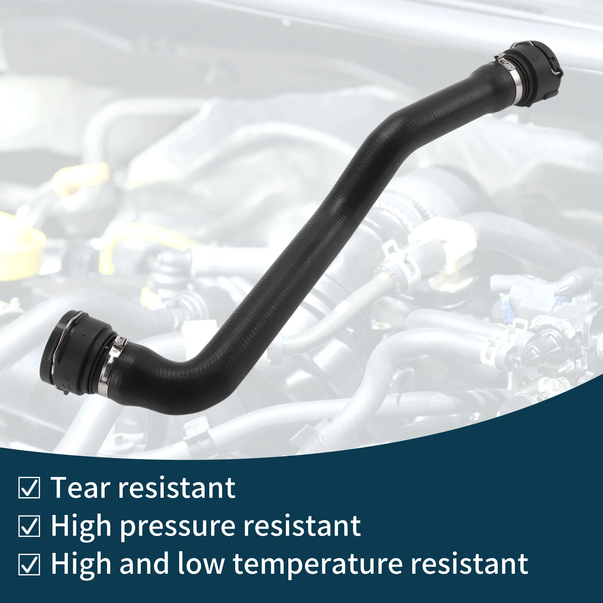 Radiator Hose Heater Hose Radiator Outlet Pipe No.17127596833 for BMW 1 Series F20 F21 2010-2015 Rubber Downpipe Black 1 Pc - Image 6