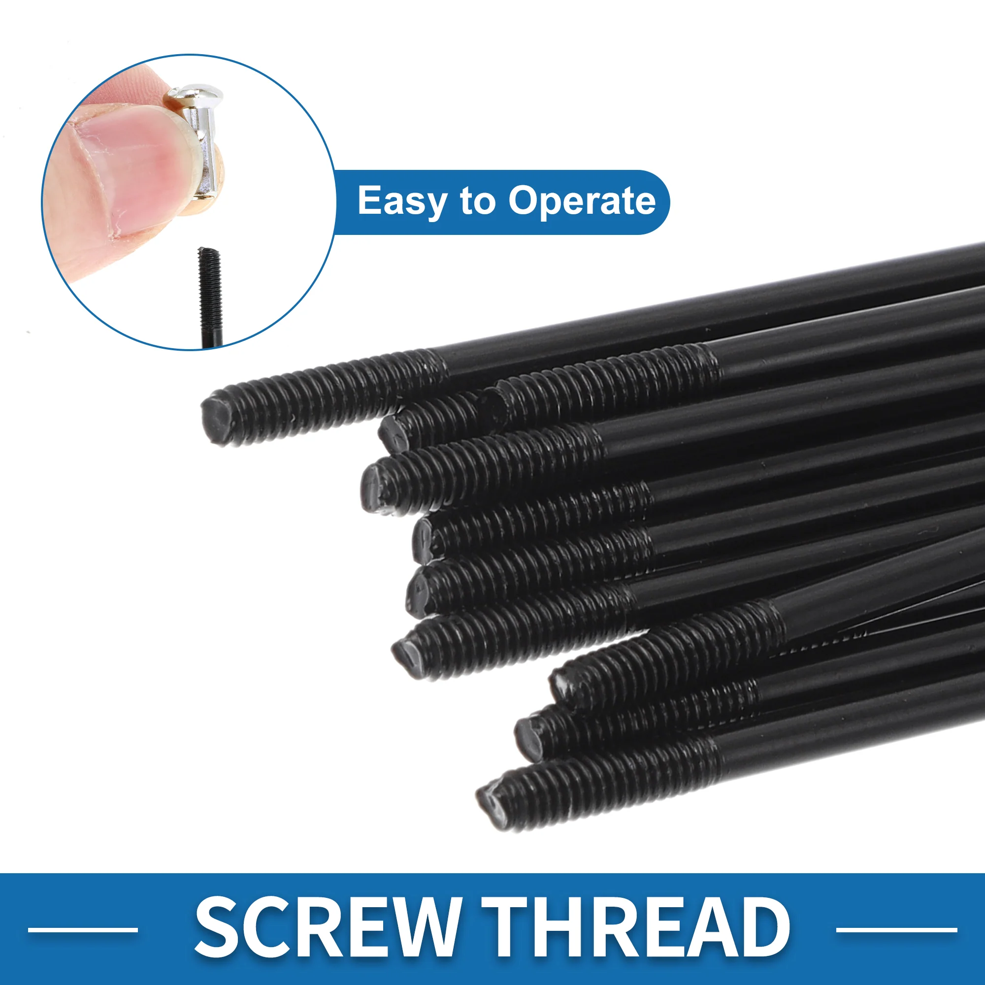 Bicycle Spokes 14G 265mm Length Bike Wheel Spokes 304 Stainless Steel Black 1 Set - Image 7