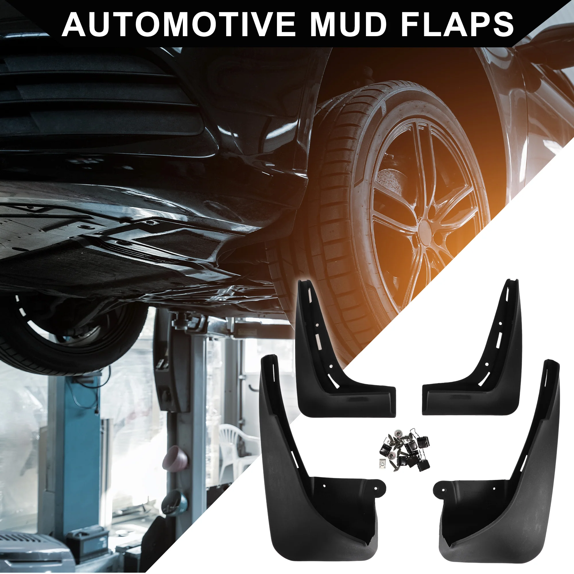 Mud Flap Splash Guard with Mount Accessories for Mini Clubman R55 R56 2007-2013 / Front & Rear Side Mud Guards / Durable / 1 Set - Image 4