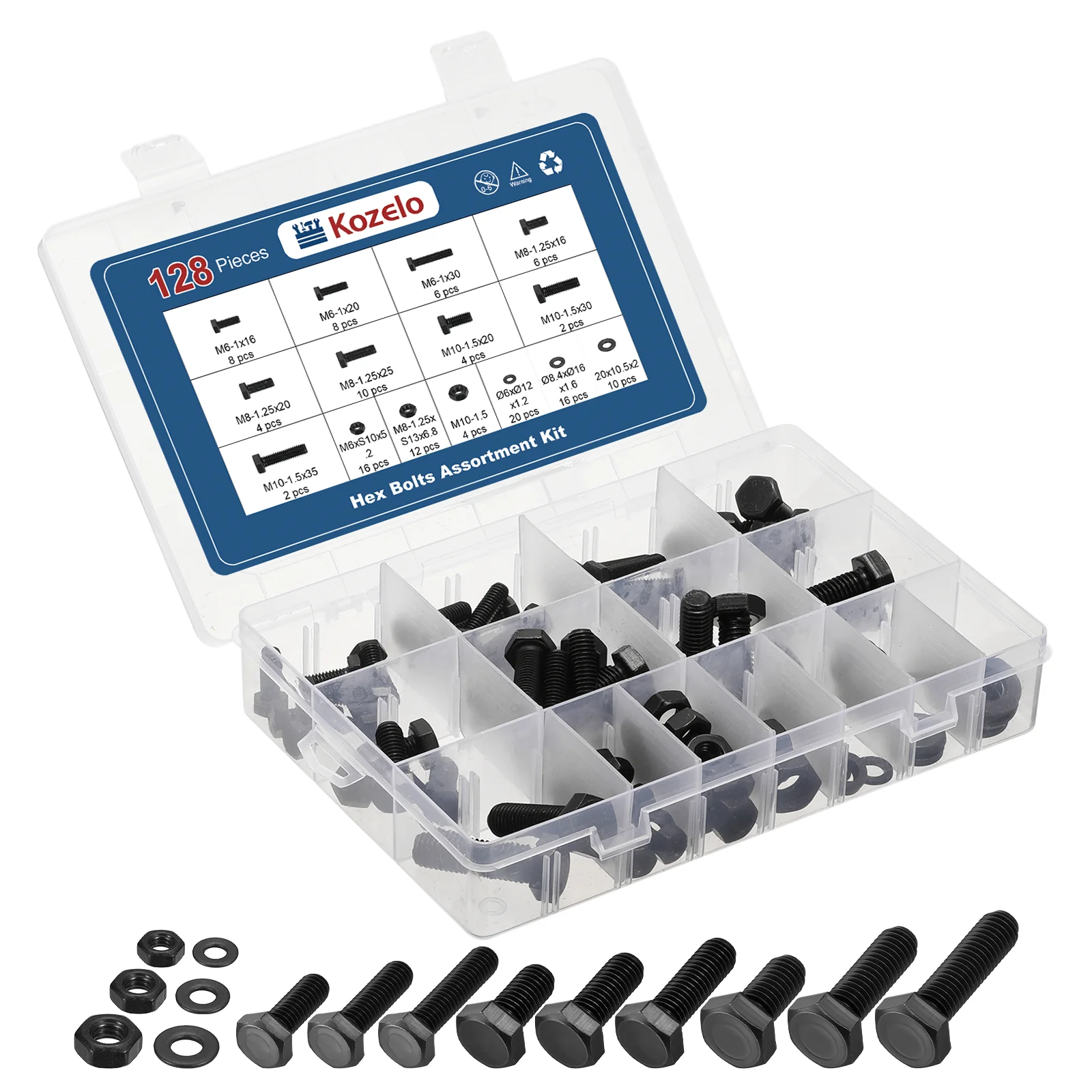 Pcs Hex Head Screws Bolts and Washers Kit - [