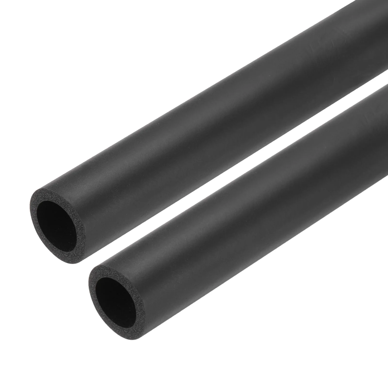 2pcs Pipe Insulation Foam Tube Lagging Insulation 18mm ID 30mm OD 24" Black