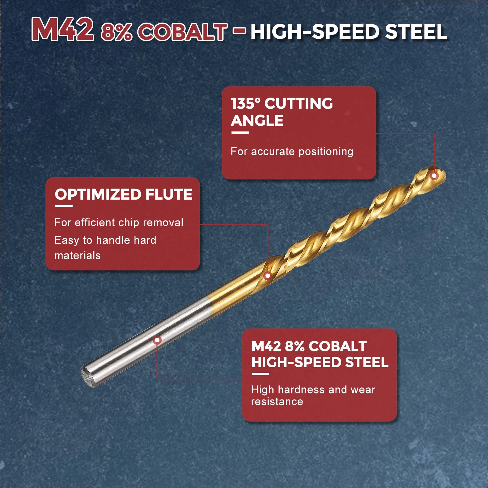 10pcs Drill Bit - 4mm HSS Cobalt TiN for Woodworking Handicraft Use - Image 3