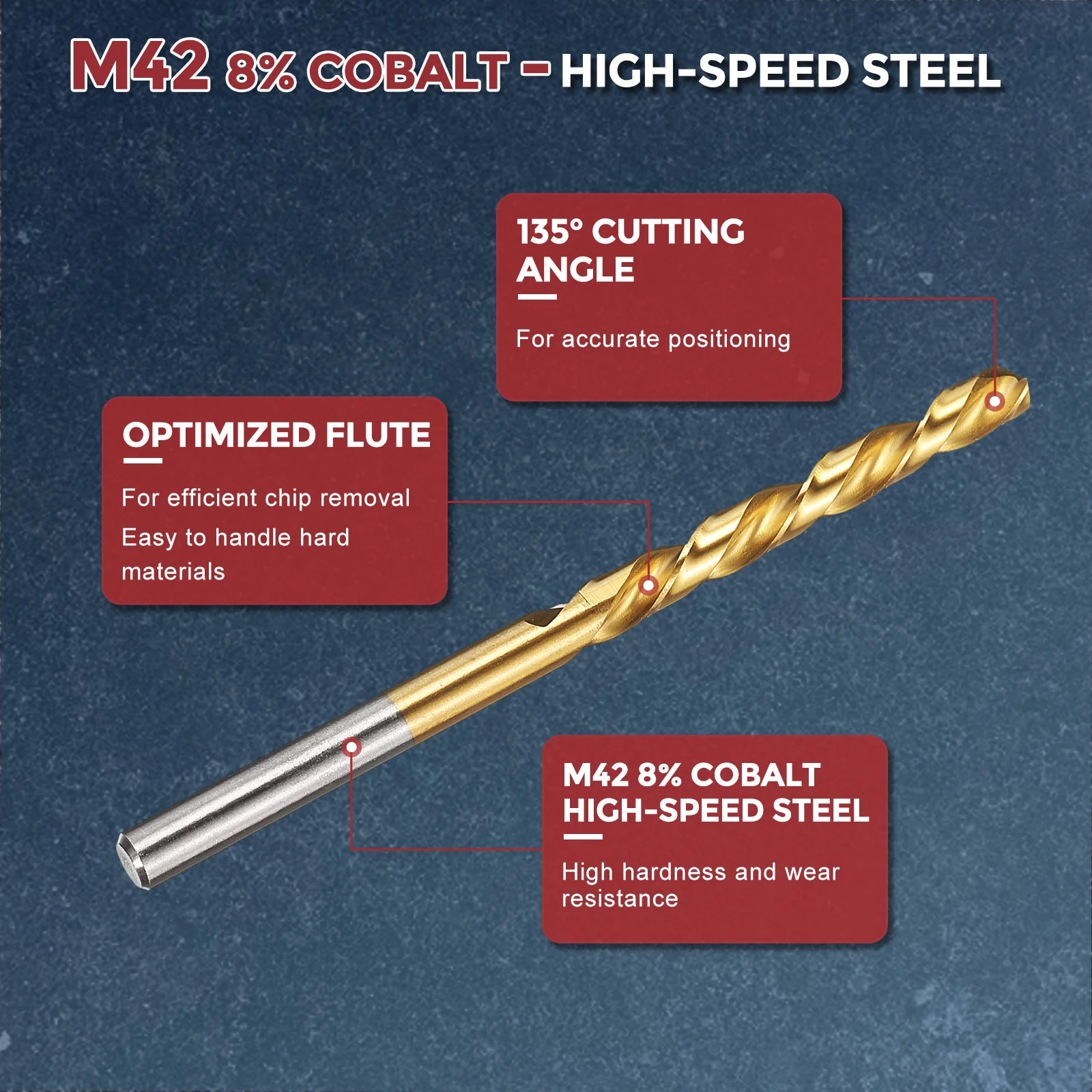 1pcs Drill Bit - 5.4mm HSS Cobalt TiN for Woodworking Handicraft Use - Image 3