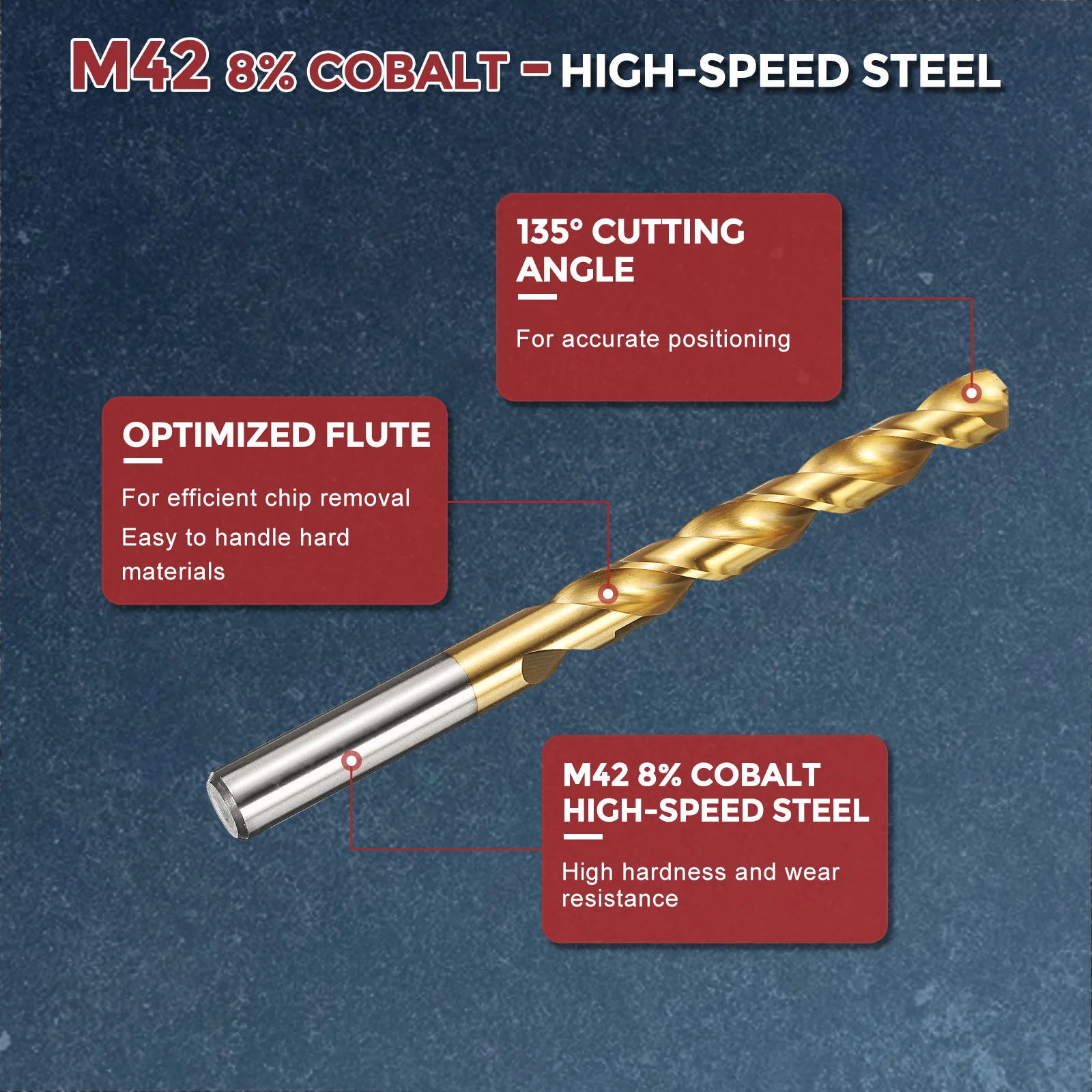 1pcs Drill Bit - 11mm HSS Cobalt TiN for Woodworking Handicraft Use - Image 3