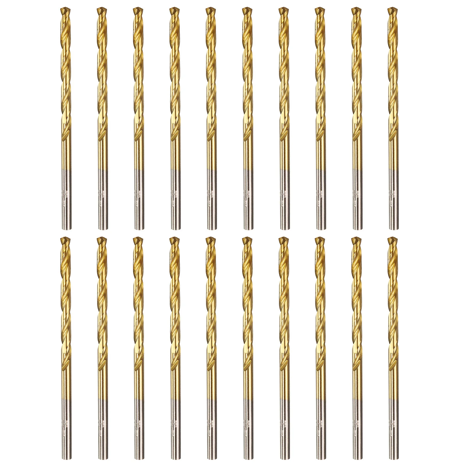 20pcs Drill Bit - 5/32" 4341 HSS Titanium Nitride Woodworking Handicraft