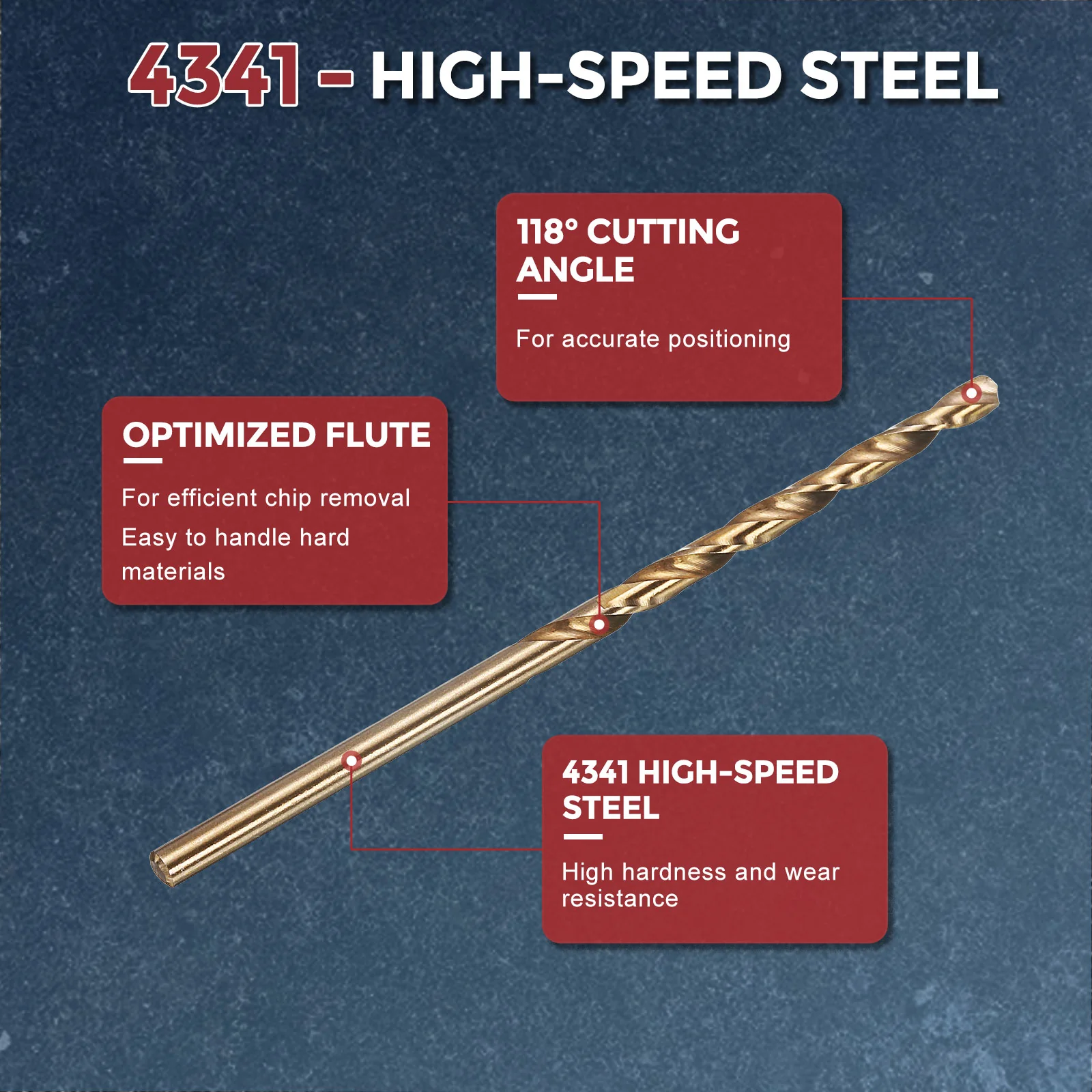 10pcs Drill Bit - #38 4341 HSS Gold Woodworking Handicraft - Image 3