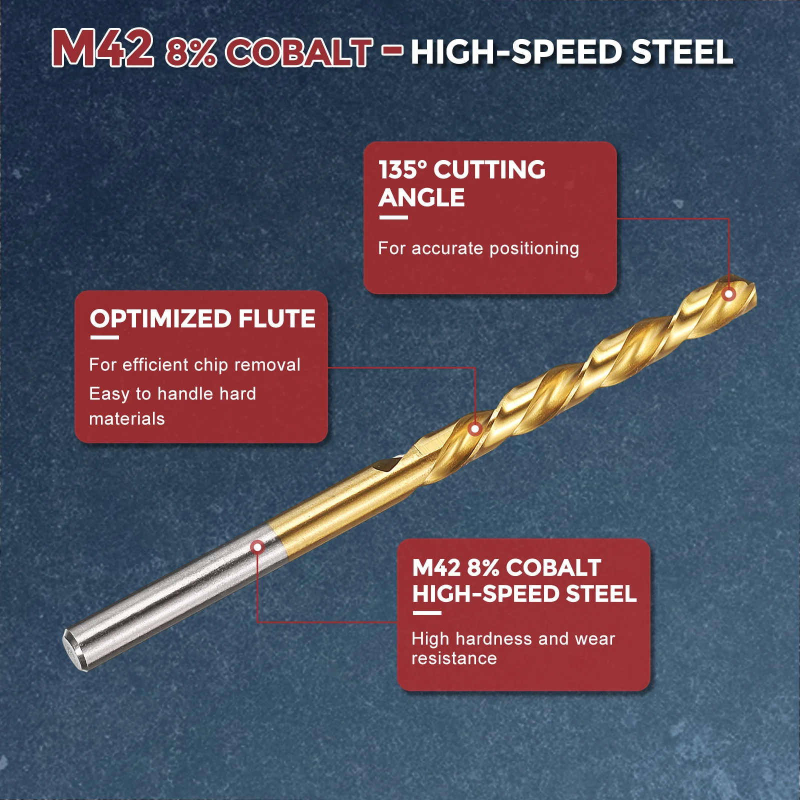 1pcs Drill Bit - 5mm HSS Cobalt TiN for Woodworking Handicraft Use - Image 3