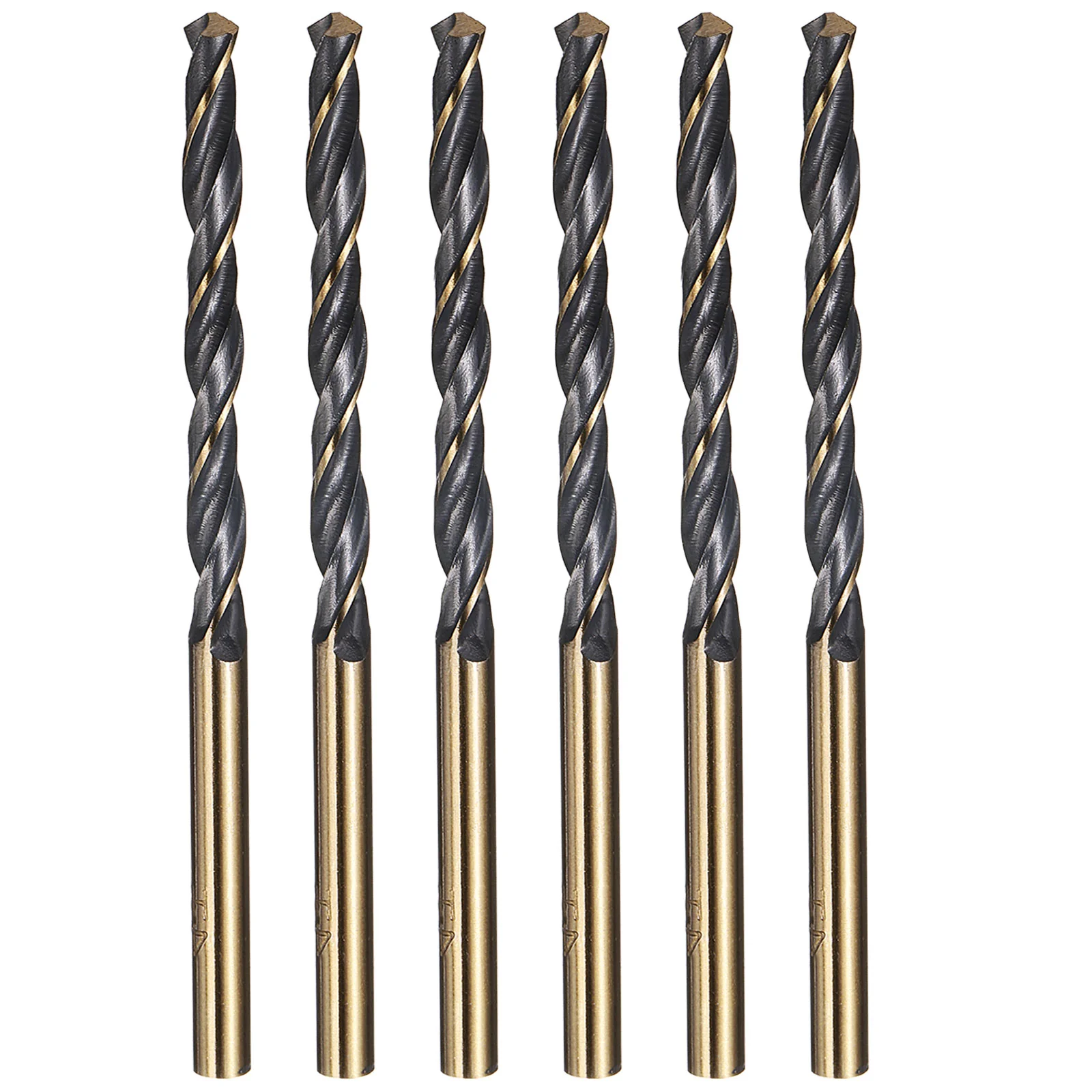 6pcs Drill Bit - 4mm 4341 HSS Black Gold Woodworking Handicraft