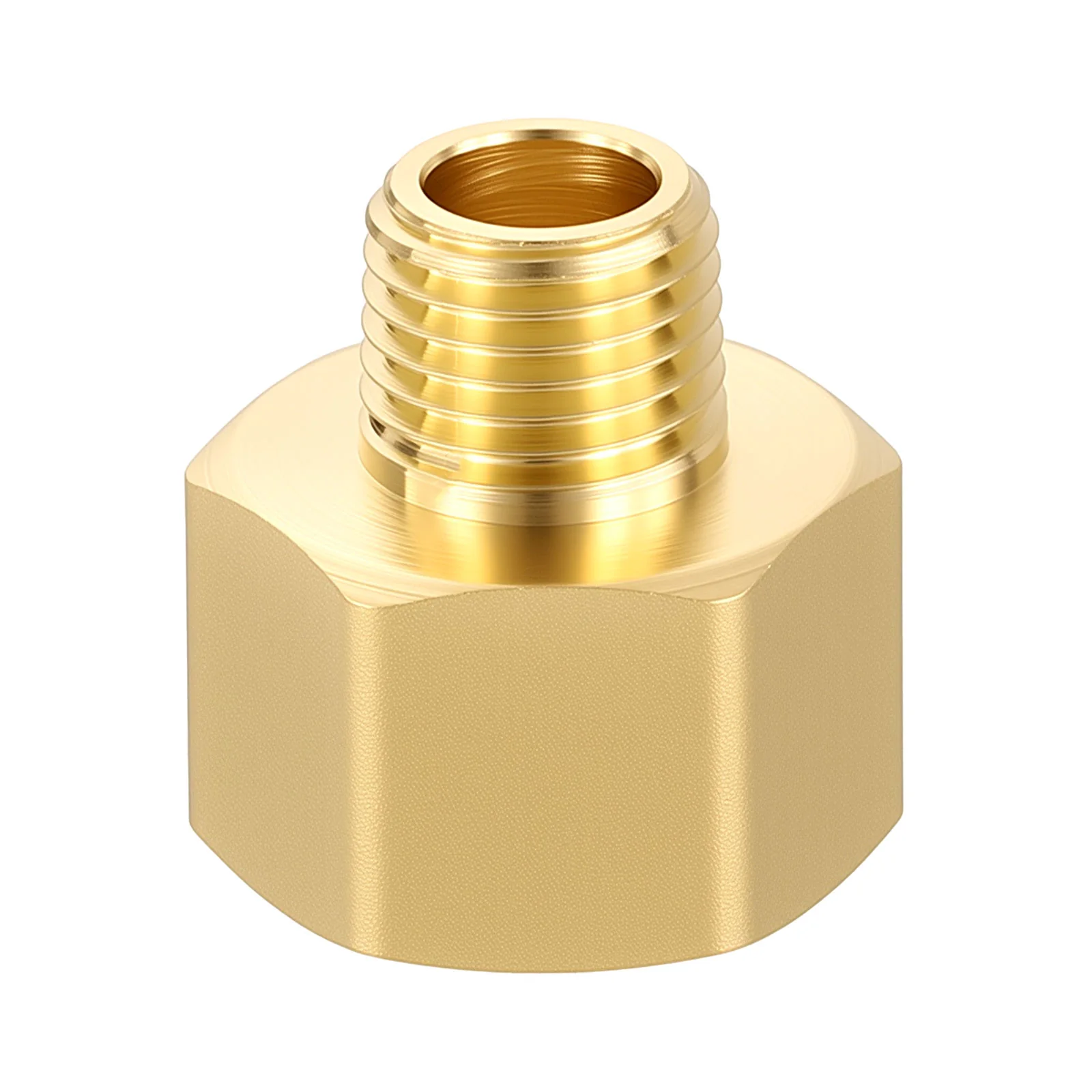 1 Pack Brass Pipe Fittings, 1/2" FeMale NPT to 1/4" Male NPT Reducer