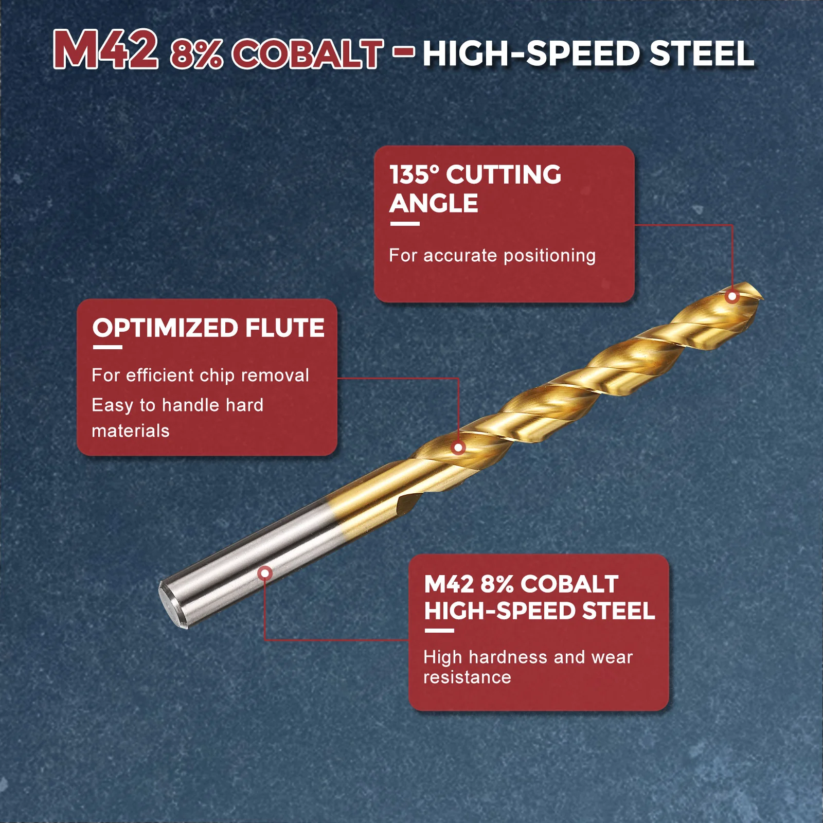 1pcs Drill Bit - 10mm HSS Cobalt TiN for Woodworking Handicraft Use - Image 3