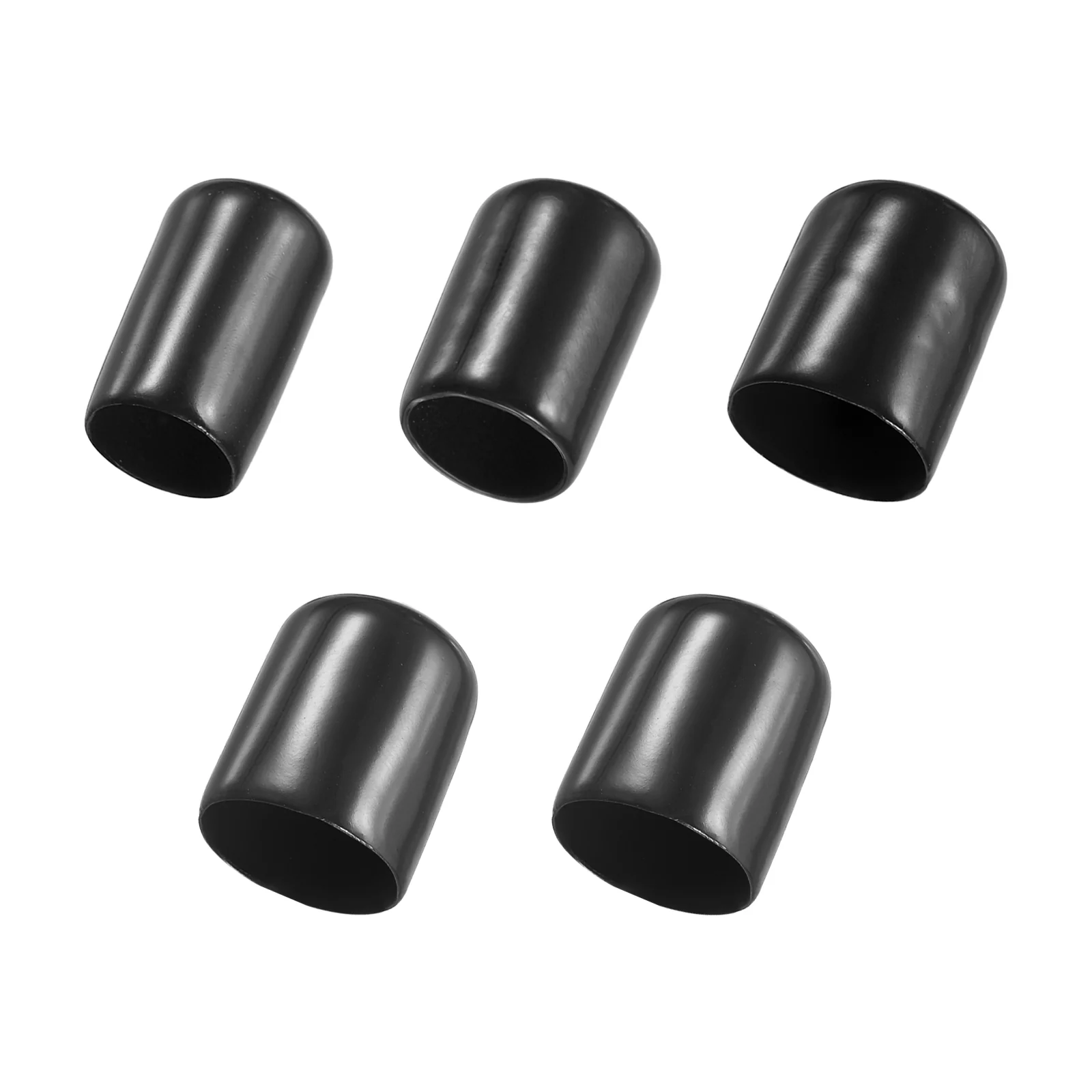 Uxcell 50pcs Round Rubber End Caps Protective Caps 9mm 11mm 13mm 15mm 17mm - Image 3