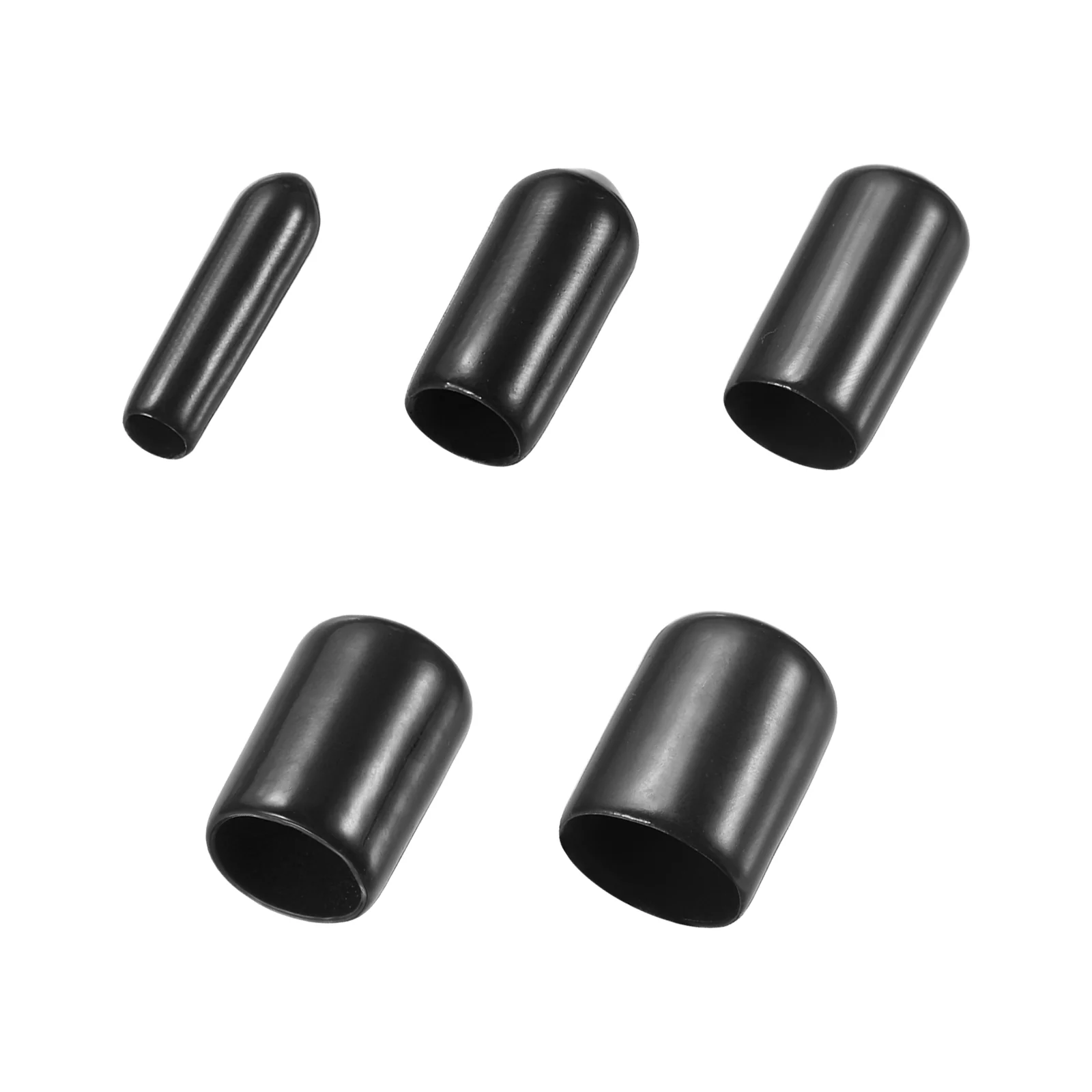 Uxcell 50pcs Round Rubber End Caps Protective Caps 3mm 6mm 9mm 12mm 15mm - Image 3
