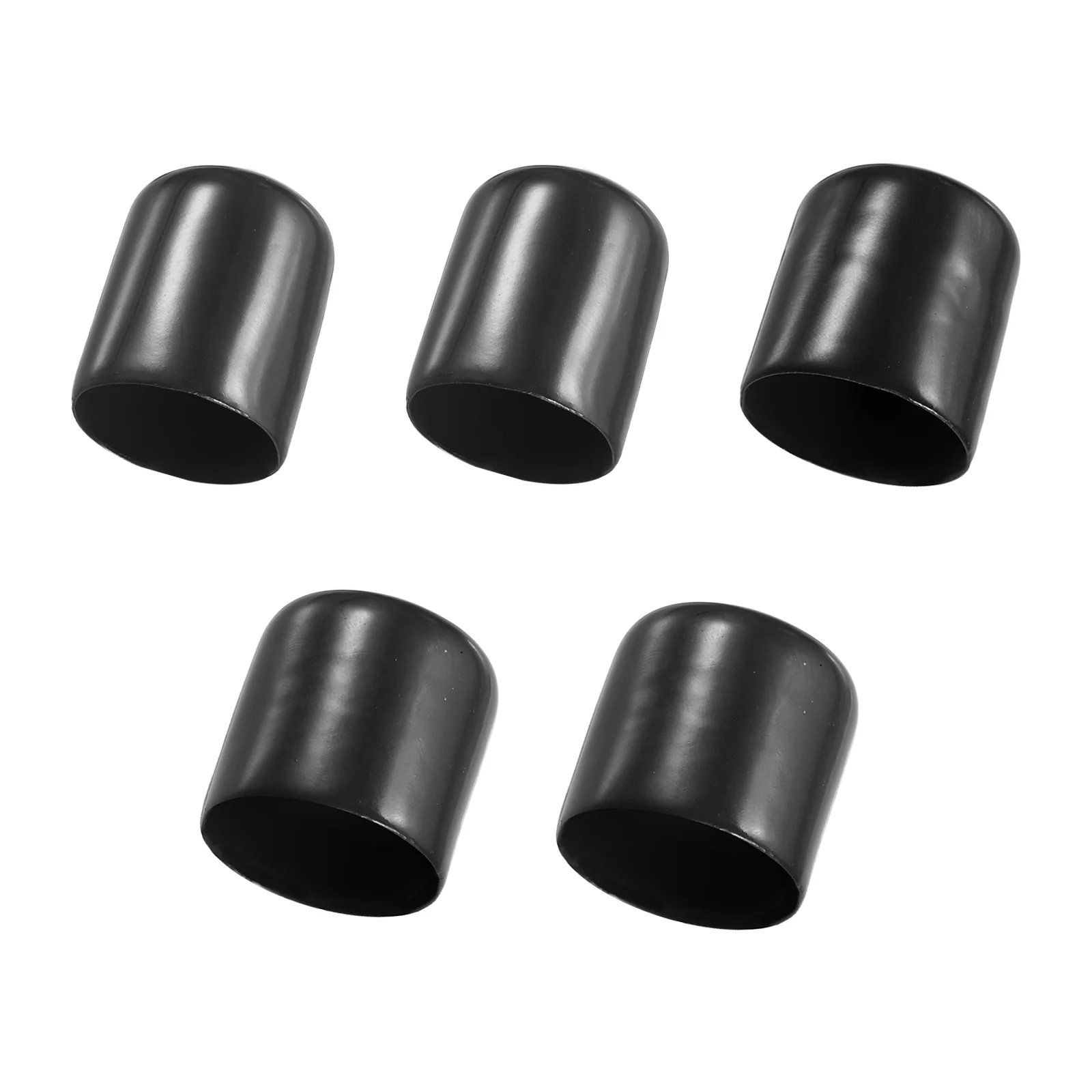 Uxcell 50pcs Round Rubber End Caps Protective Caps 17mm 19mm 21mm 23mm 25mm - Image 3